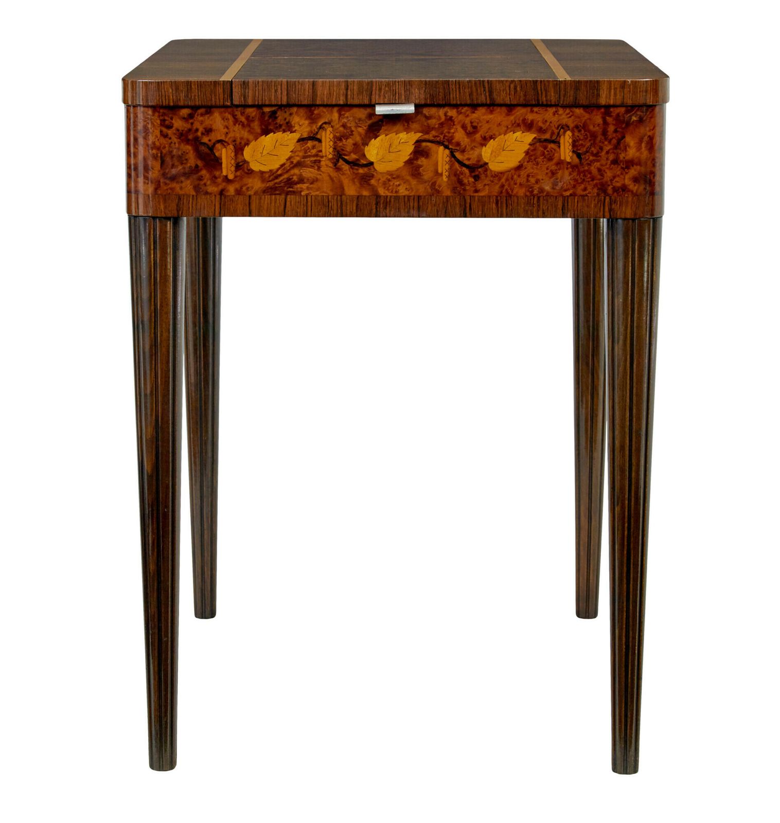 photo furniture Mid Century Walnut And Birch Inlaid Metamorphic Work Table