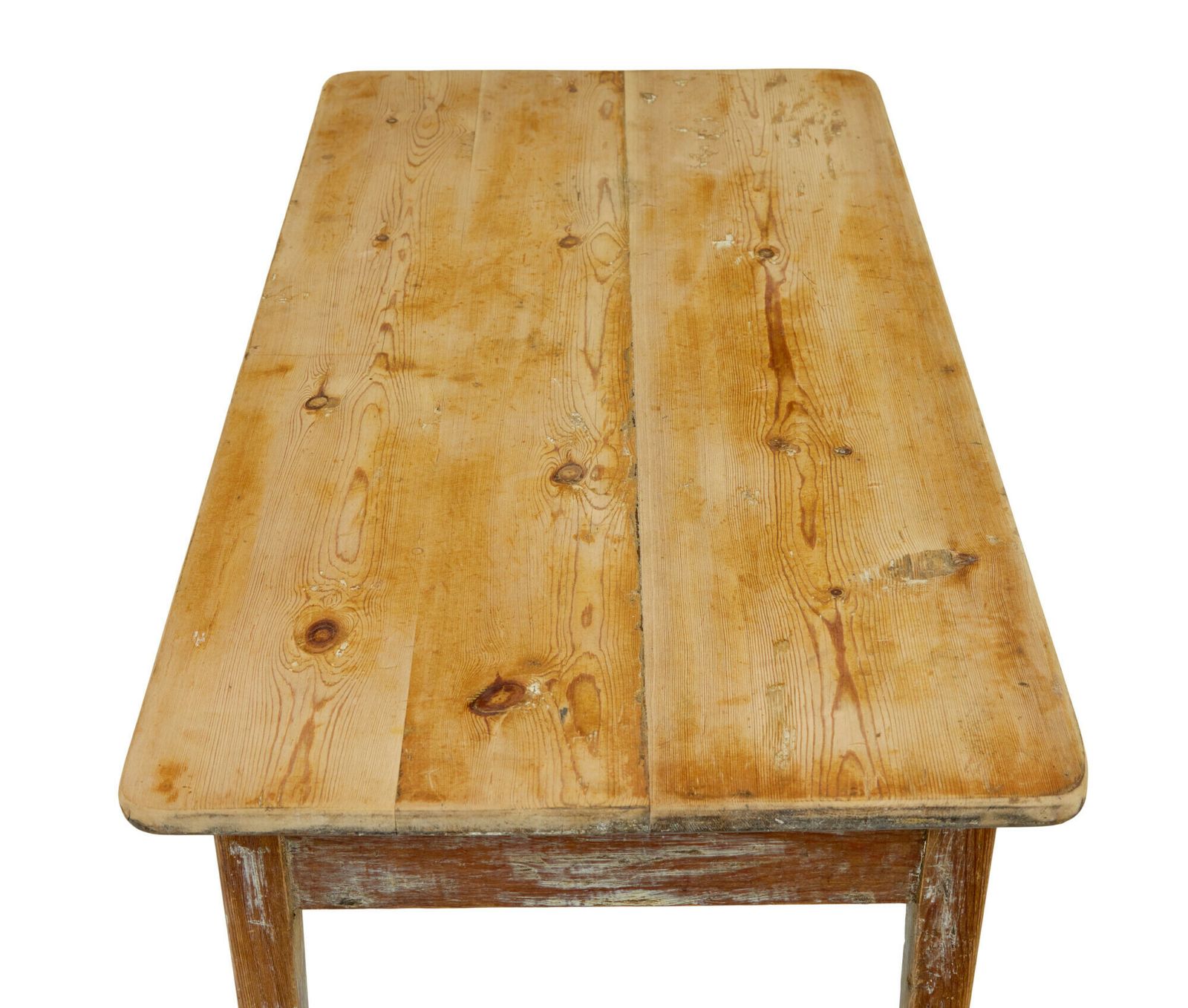 19th Century Swedish Scraped Pine Side Table photo furniture