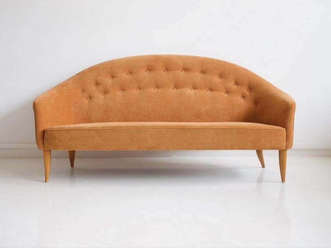 Paradise Sofa With Orange Fabric Upholstery By Kerstin Hörlin Holmqvist photo buy