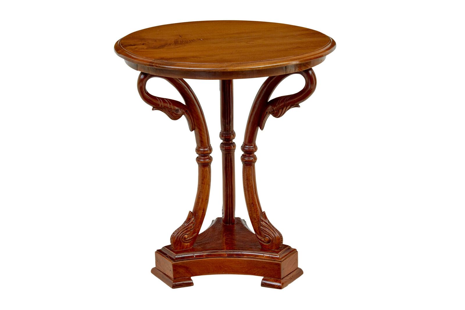 Early 20th Century Carved Teak Side Table photo for sale