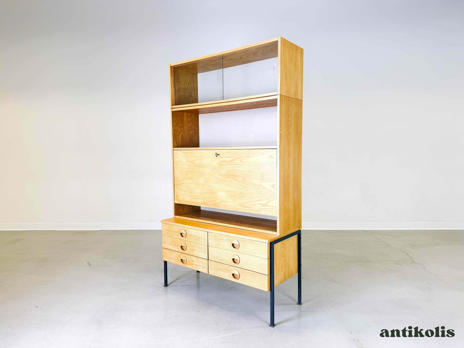Veb Dw Hellerau 430 Mid Century Bookcase Joachim Nebelung 1960 Shelf photo for sale