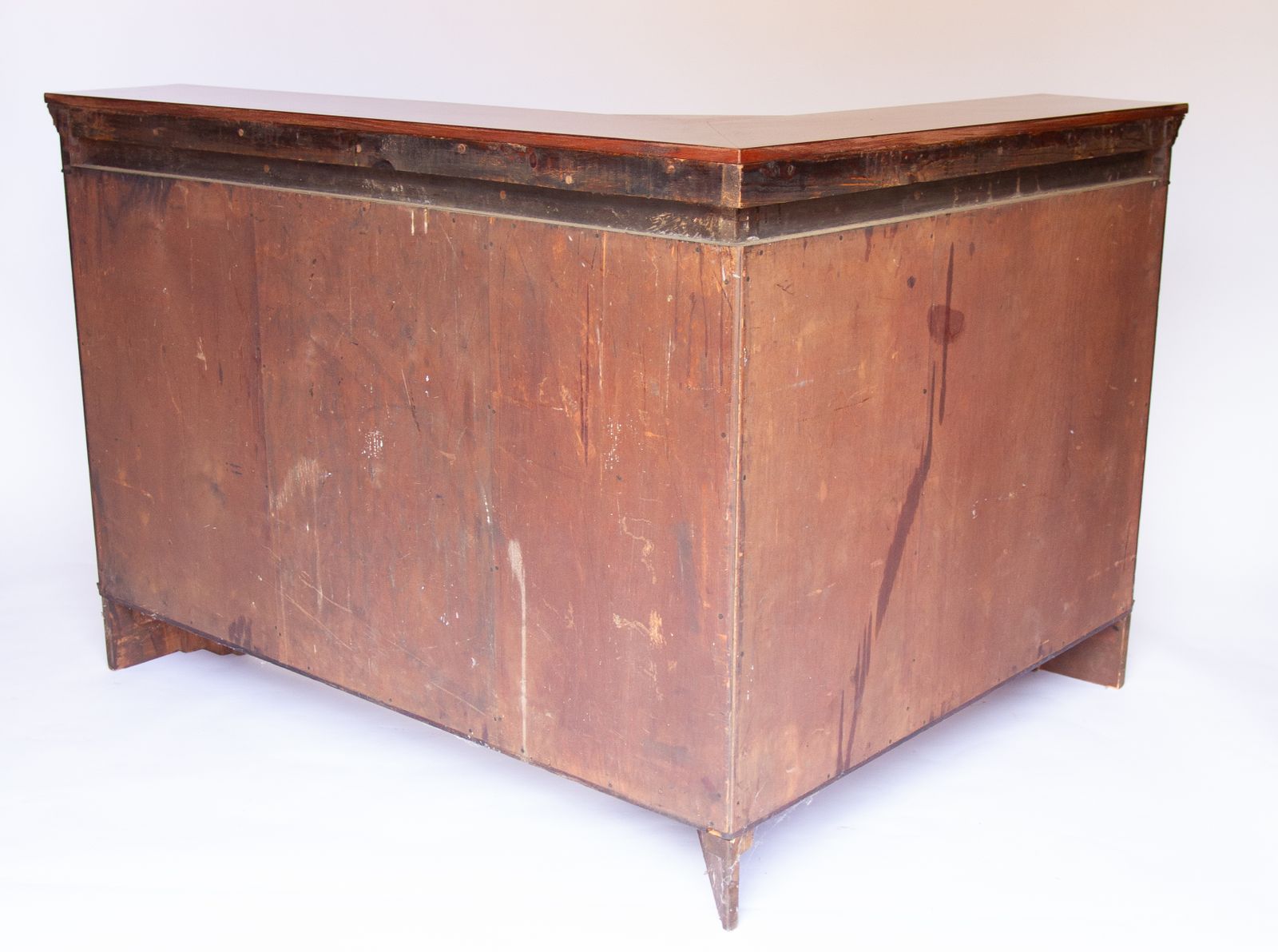 Edwardian Inlaid Mahogany L Shaped Corner Cabinet photo for sale