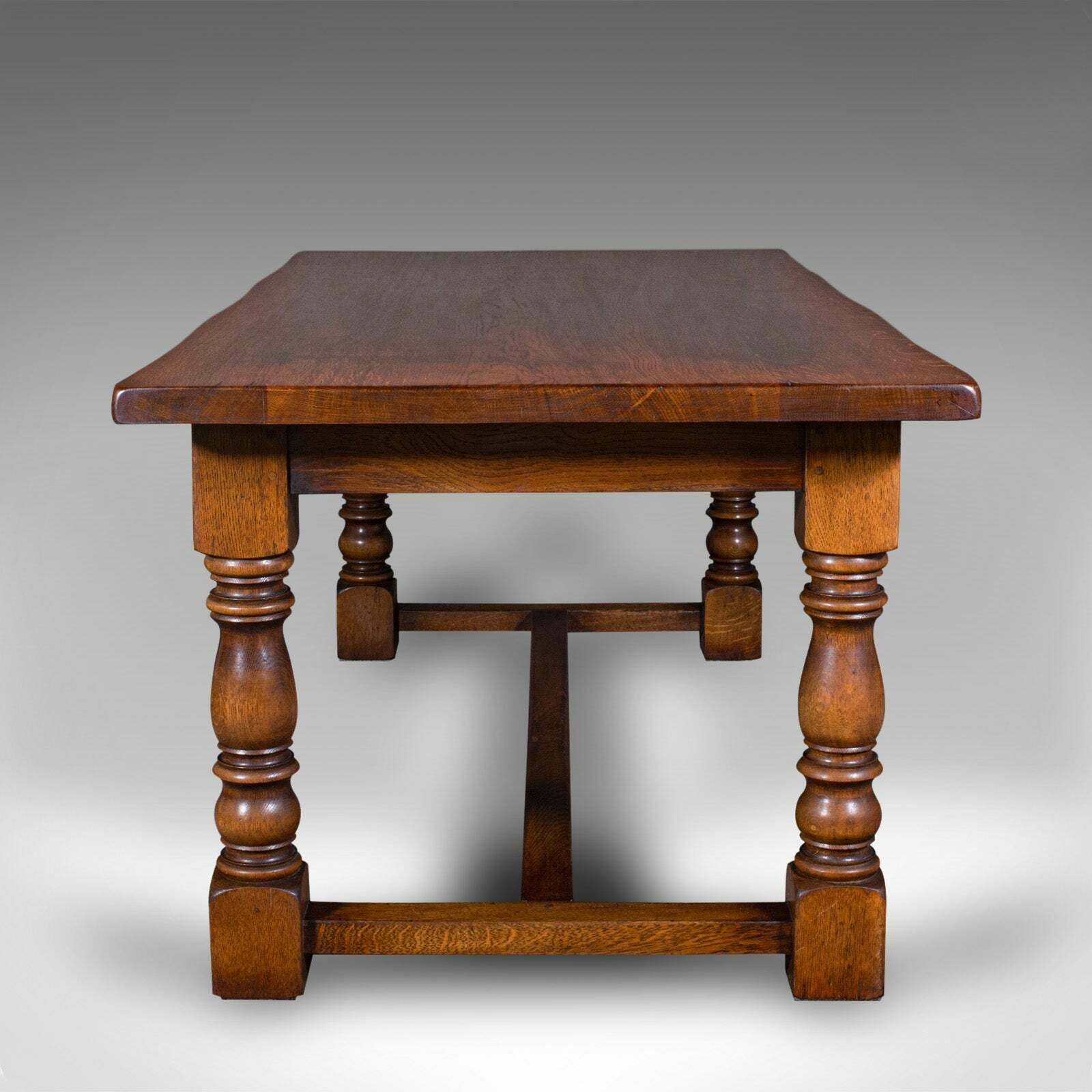 Vintage 8 Seat Country House Table, English, Oak, Refectory, Kitchen, Farmhouse photo 3850.0