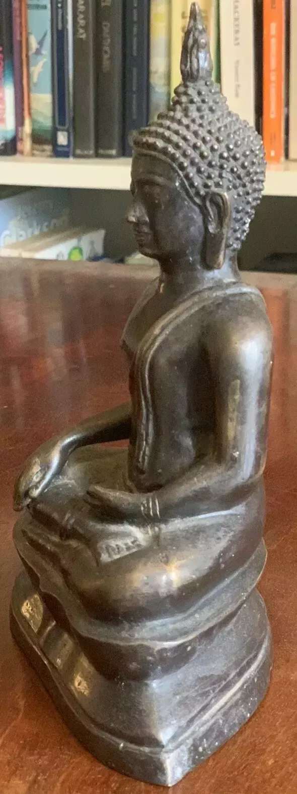 An Early 20th Century Bronze Of The Buddha photo furniture
