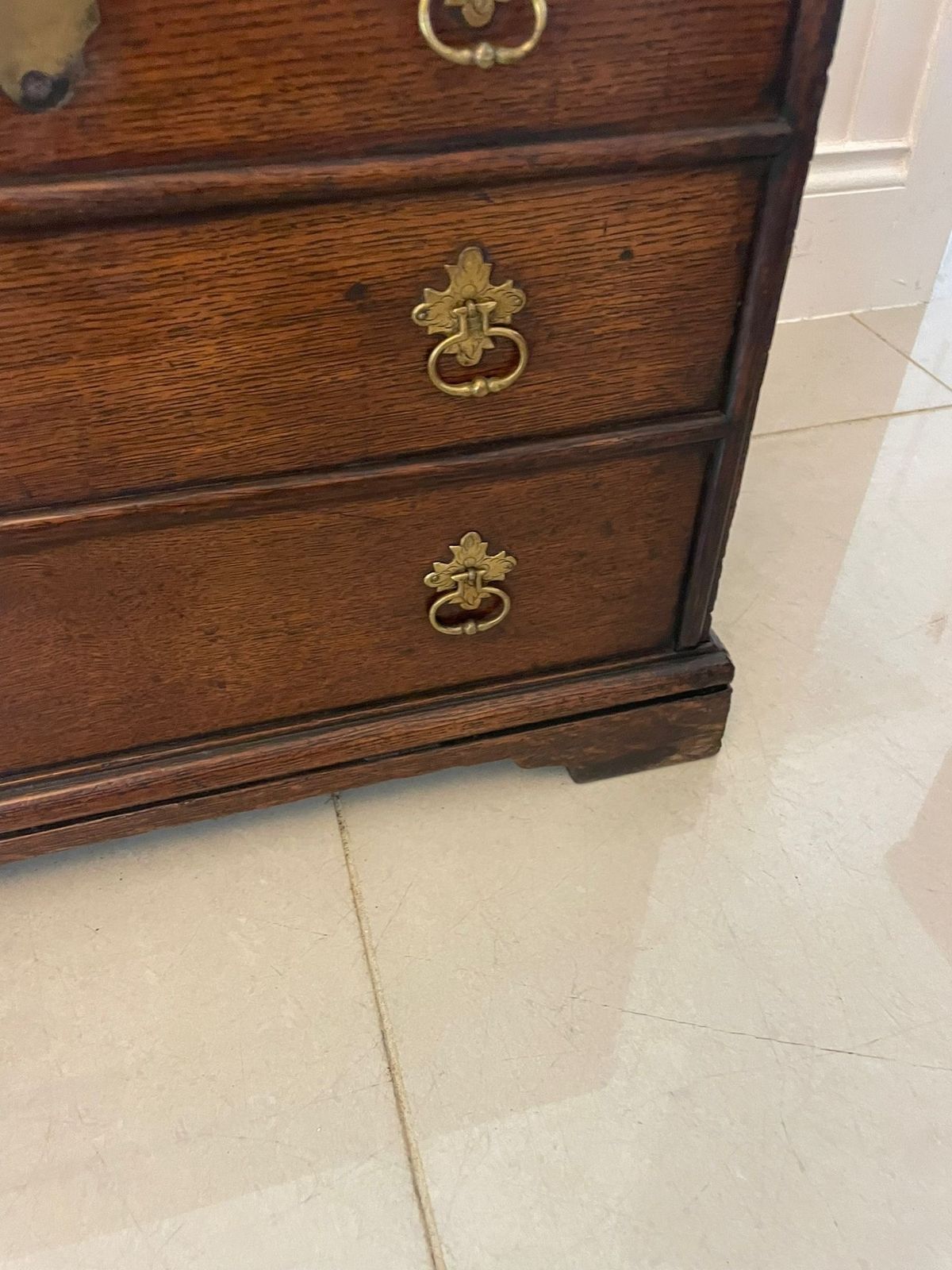 Antique Early 18th Century Quality Oak Box Chest photo vinterior