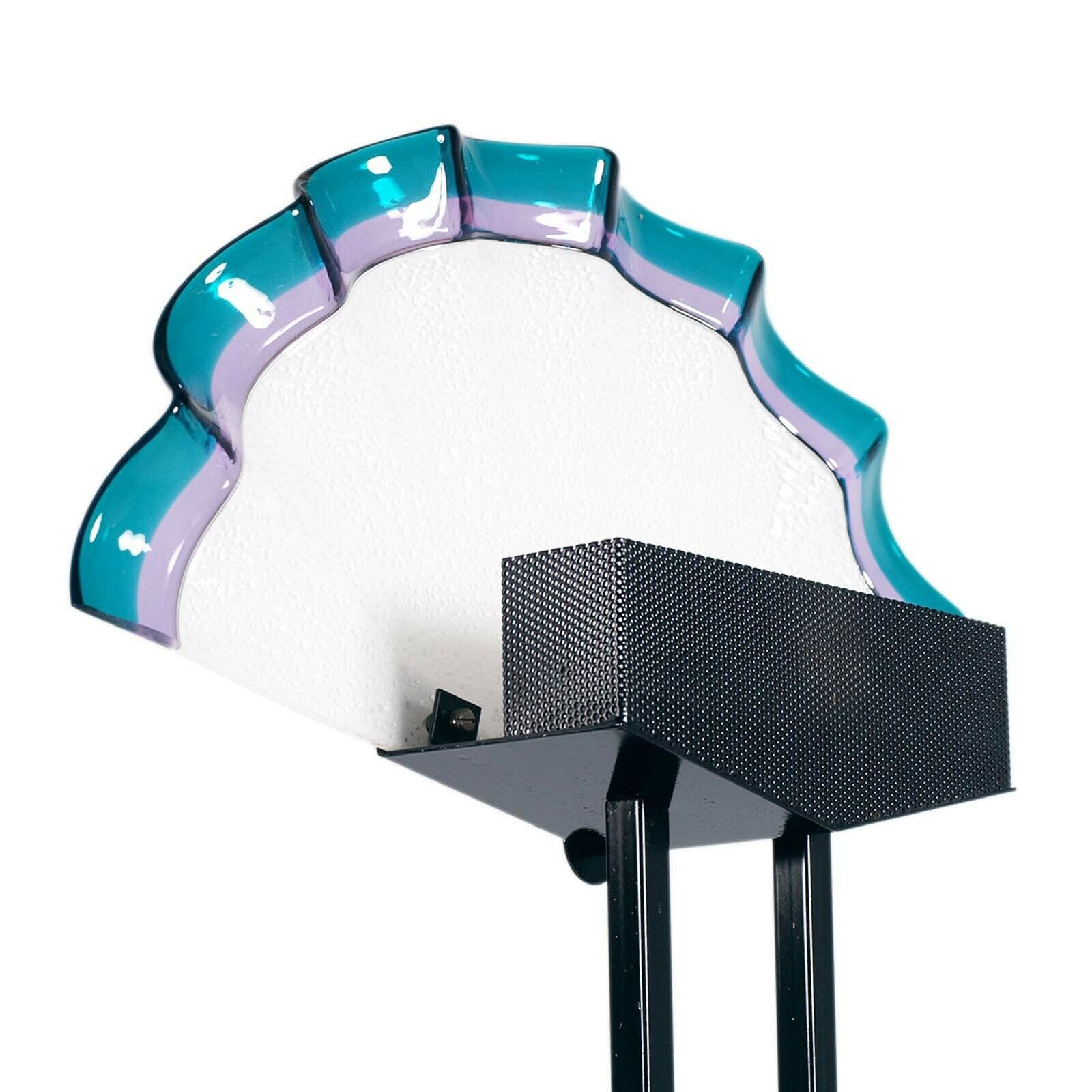Mid Century Floor Lamp Art Decò Style By Av Mazzega Laquered Steel Murano Glass photo furniture