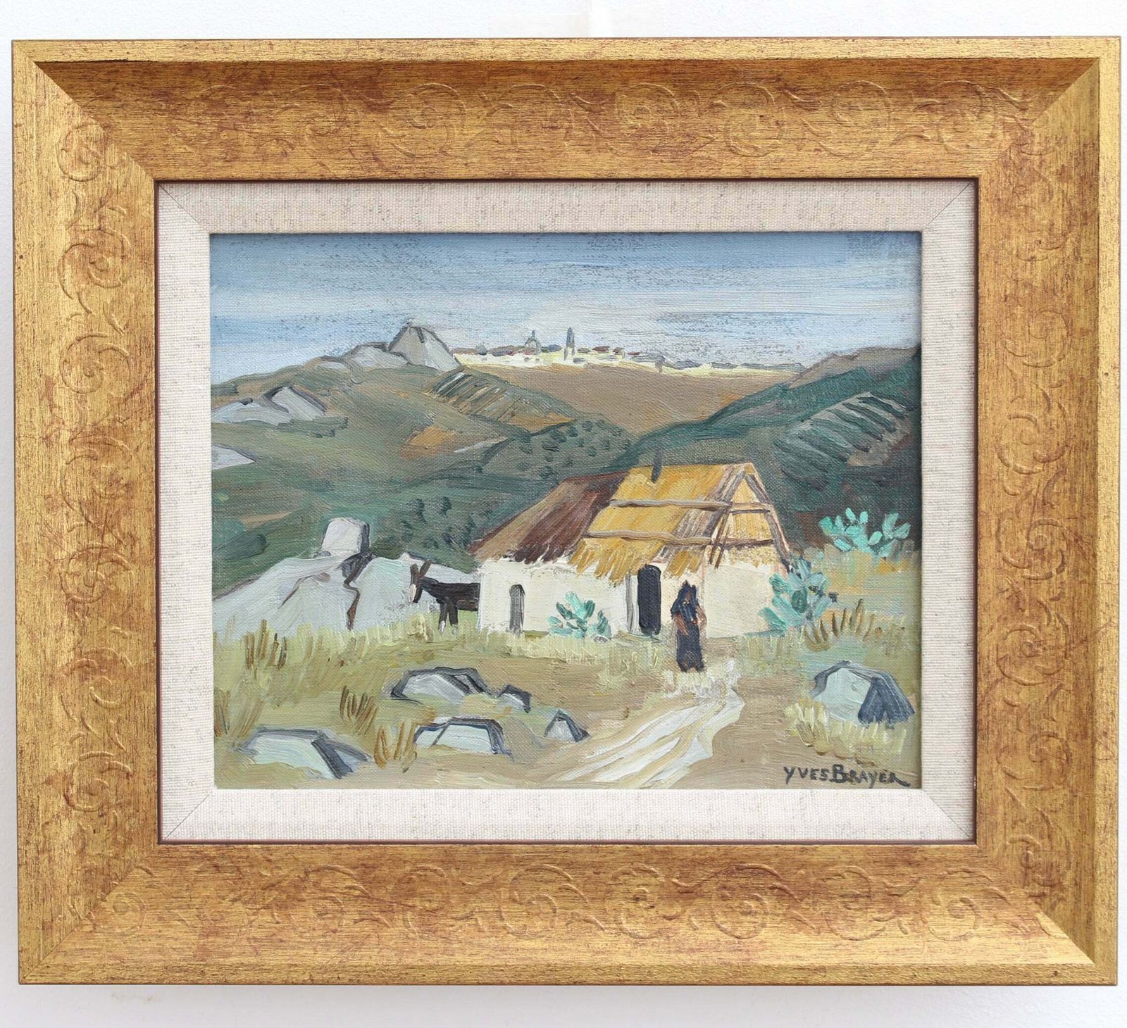 photo vintage 'Sicilian Farmhouse' By Yves Brayer (Circa 1950s)