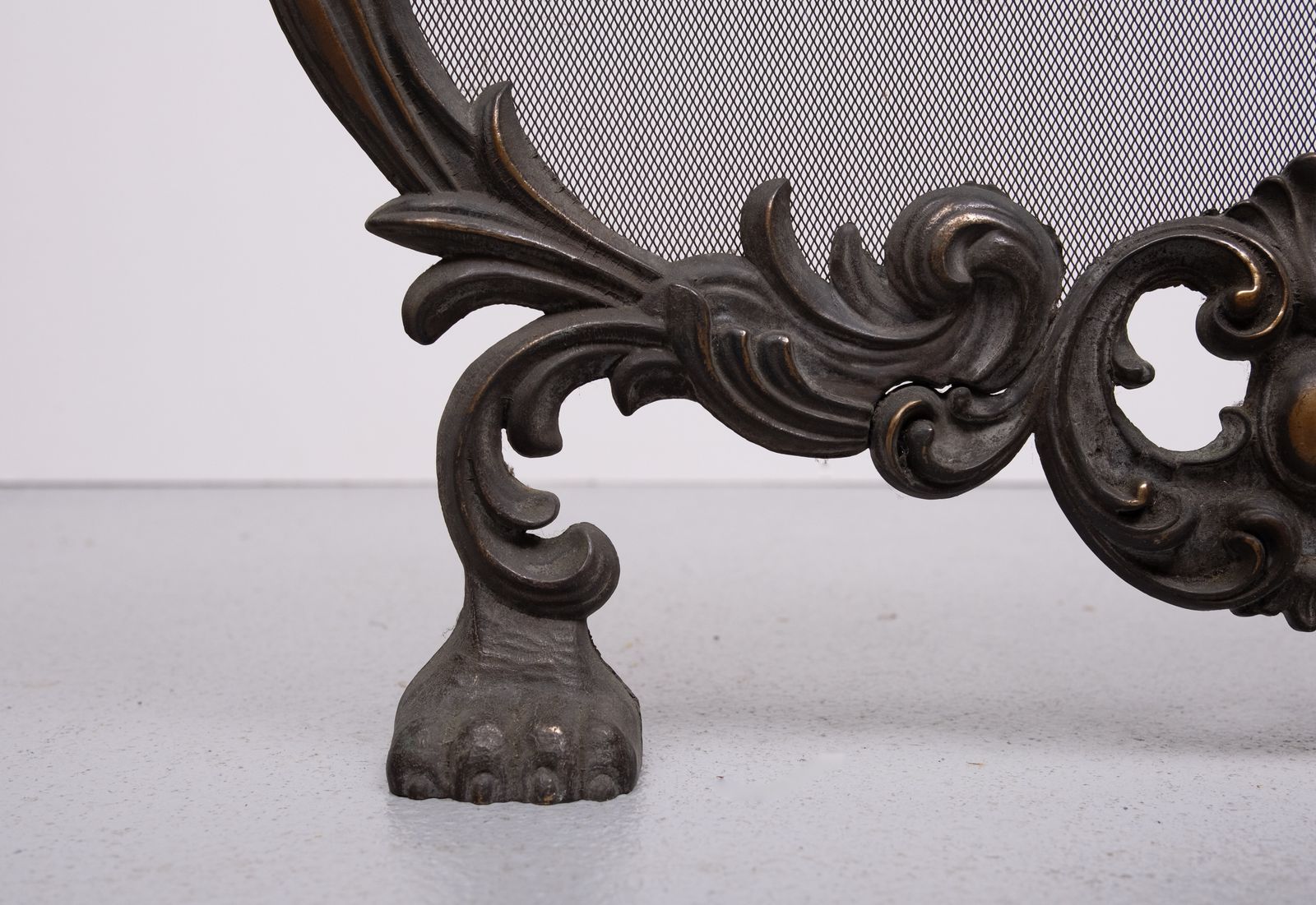 Antique Bronze Firescreen 1880s England photo for sale