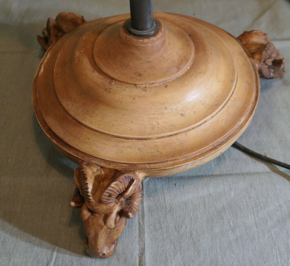 Mid Century Rams Head Tilting Floor Standing Reading Lamp By David Hunt photo vintage