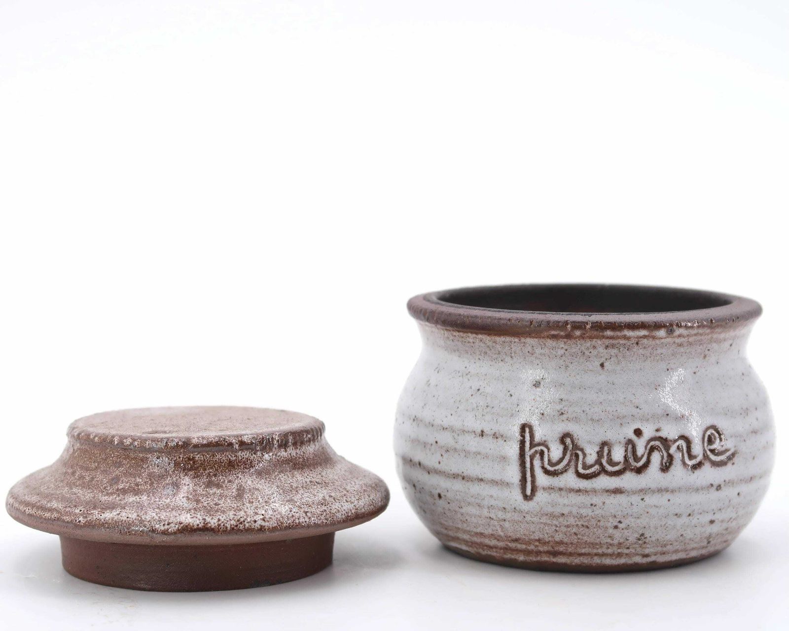 French Ceramic Jar Of Plum Jam By Jeanne And Norbert Pierlot, Ratilly France, 1960s / Stoneware, Kitchen, France photo furniture