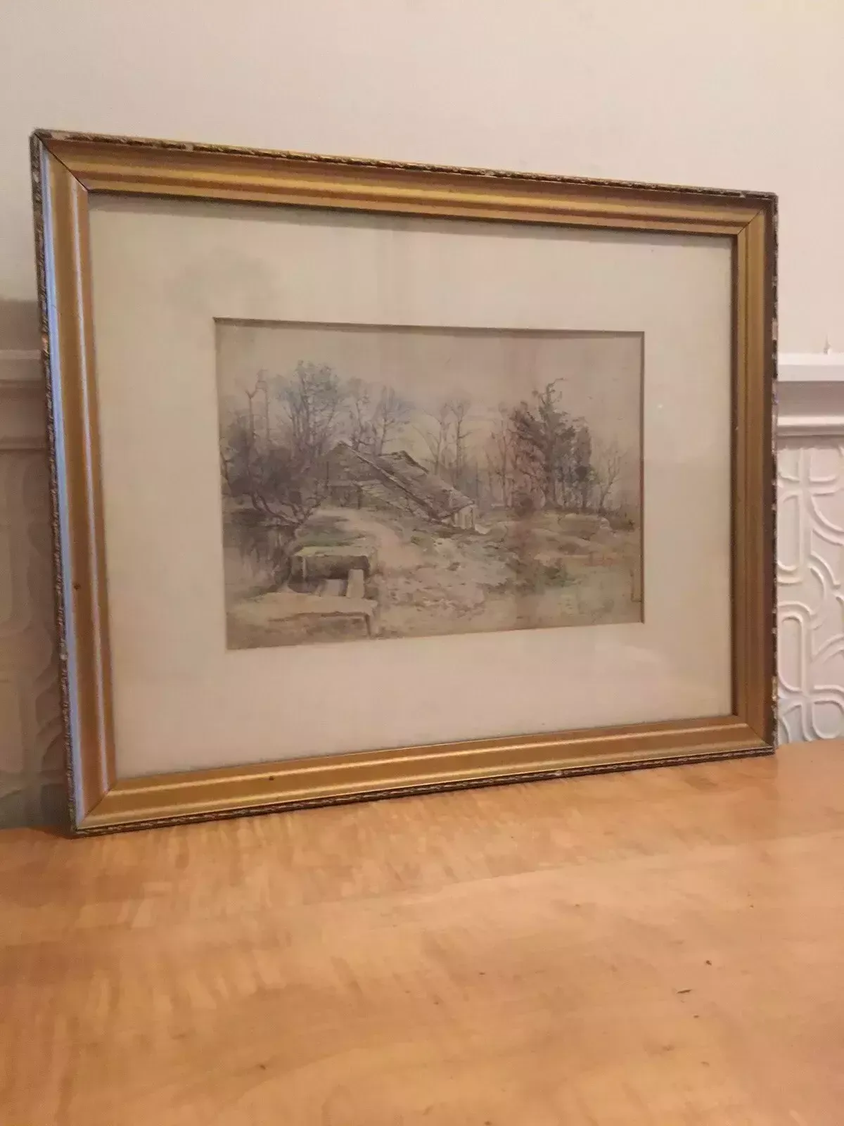 John Gutteridge Sykes 1866 1941 Antique Watercolour Painting English Landscape