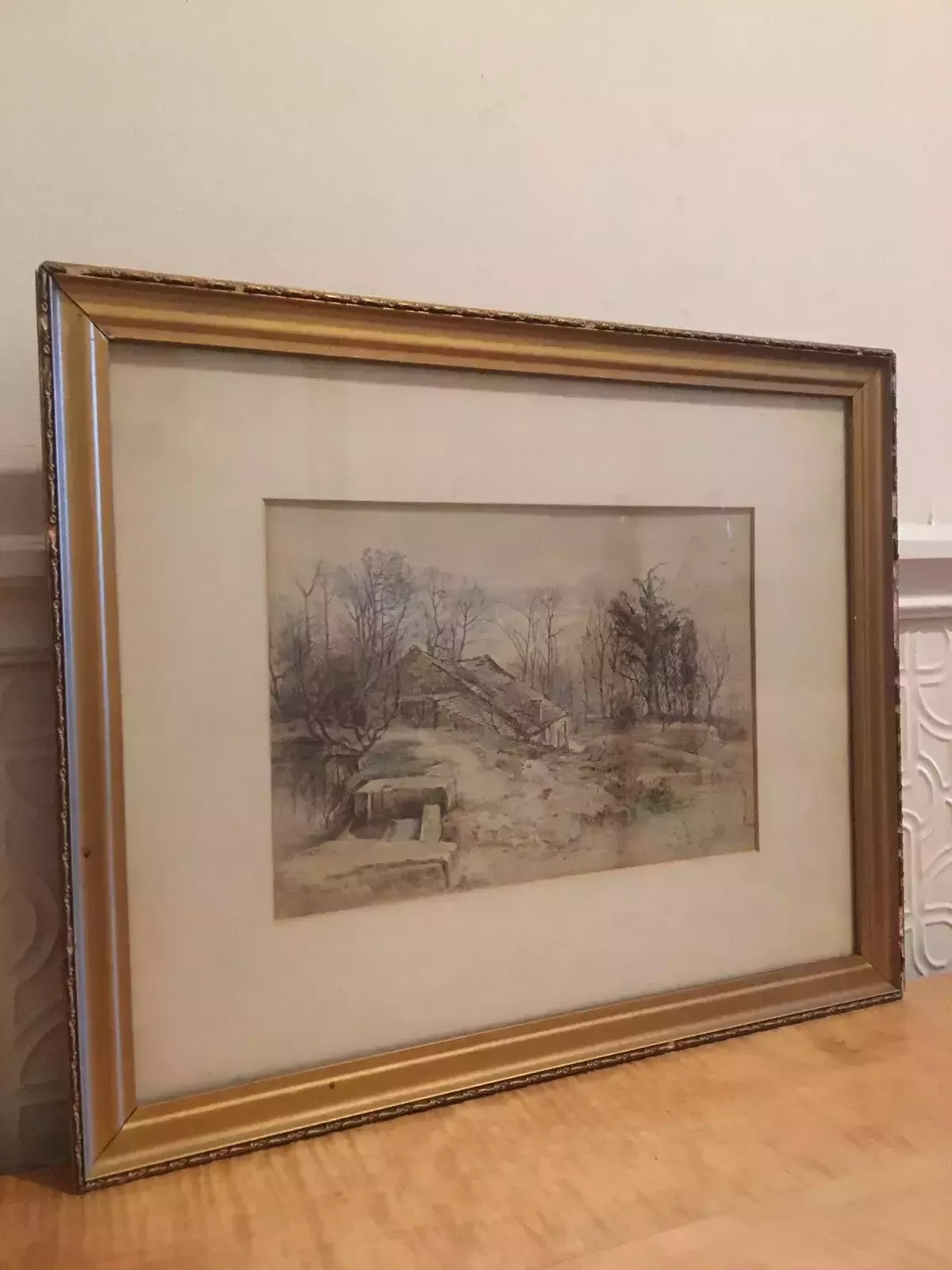 John Gutteridge Sykes 1866 1941 Antique Watercolour Painting English Landscape photo Art