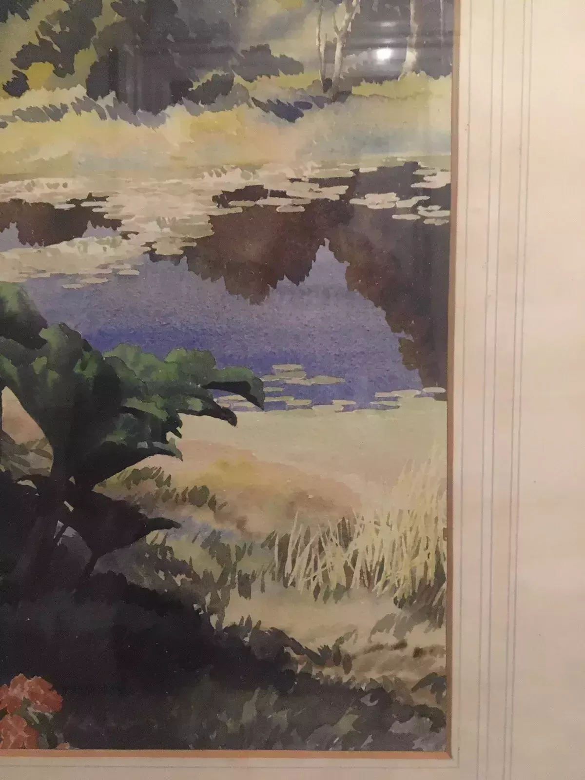 photo for sale Large Original Watercolour Painting L W Daniels Mid Century Art Landscape