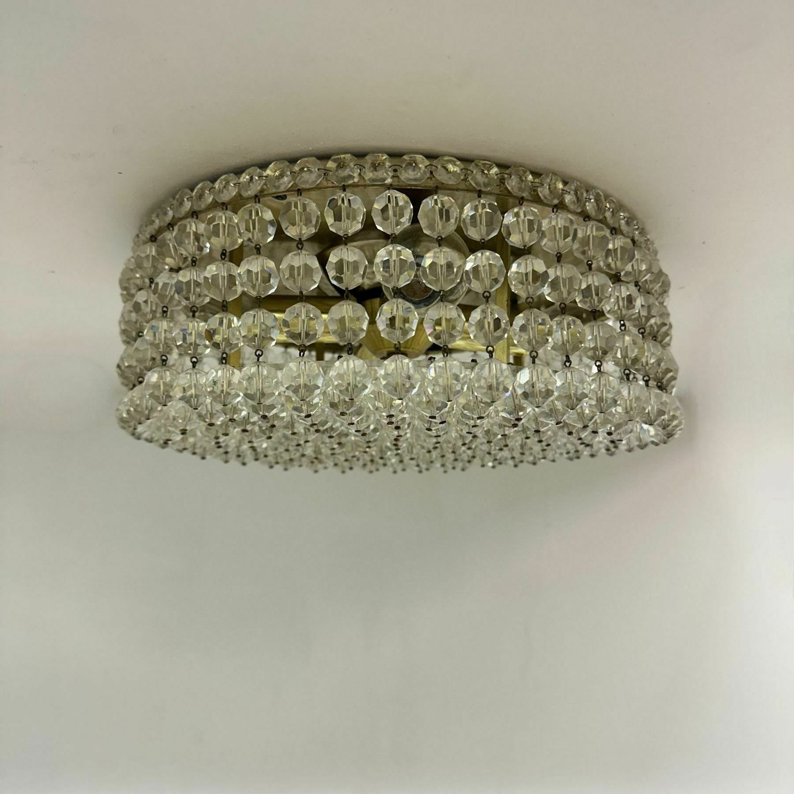 photo furniture Plafondlamp Met Swarovski Kristallen, Jaren 1970