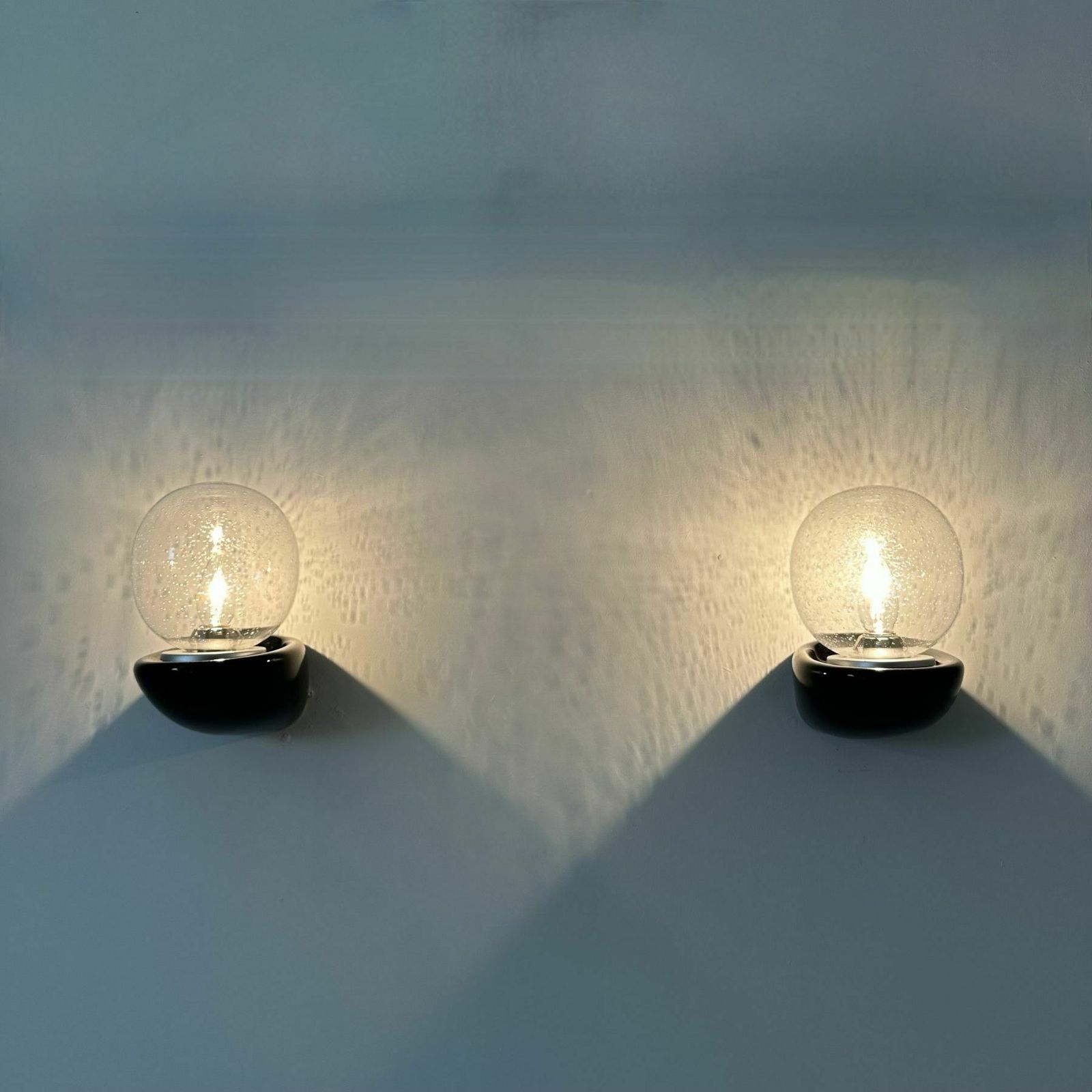 Pair Of 2 Sphinx Holland Ceramic Wall Lamps , 1980s photo Lighting