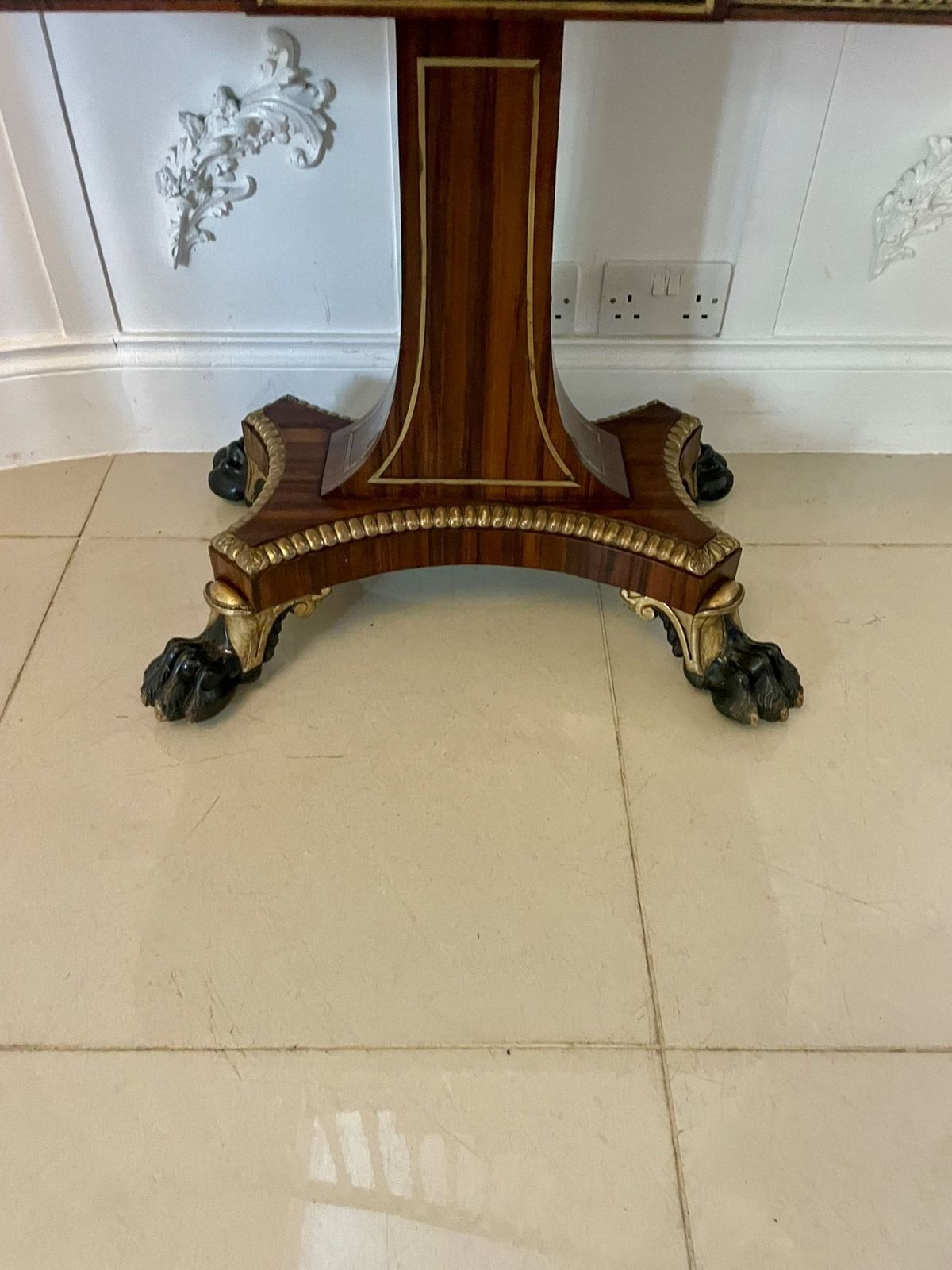 Magnificent Quality Antique George III Rosewood Brass Inlaid Side Table By George Bullock photo buy