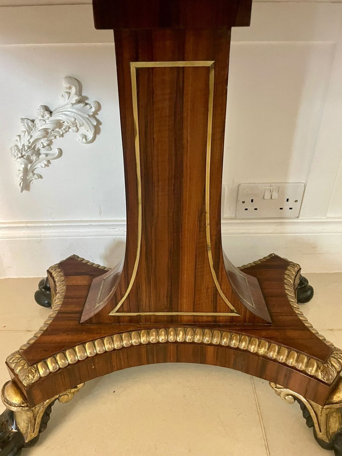 photo buy Magnificent Quality Antique George III Rosewood Brass Inlaid Side Table By George Bullock