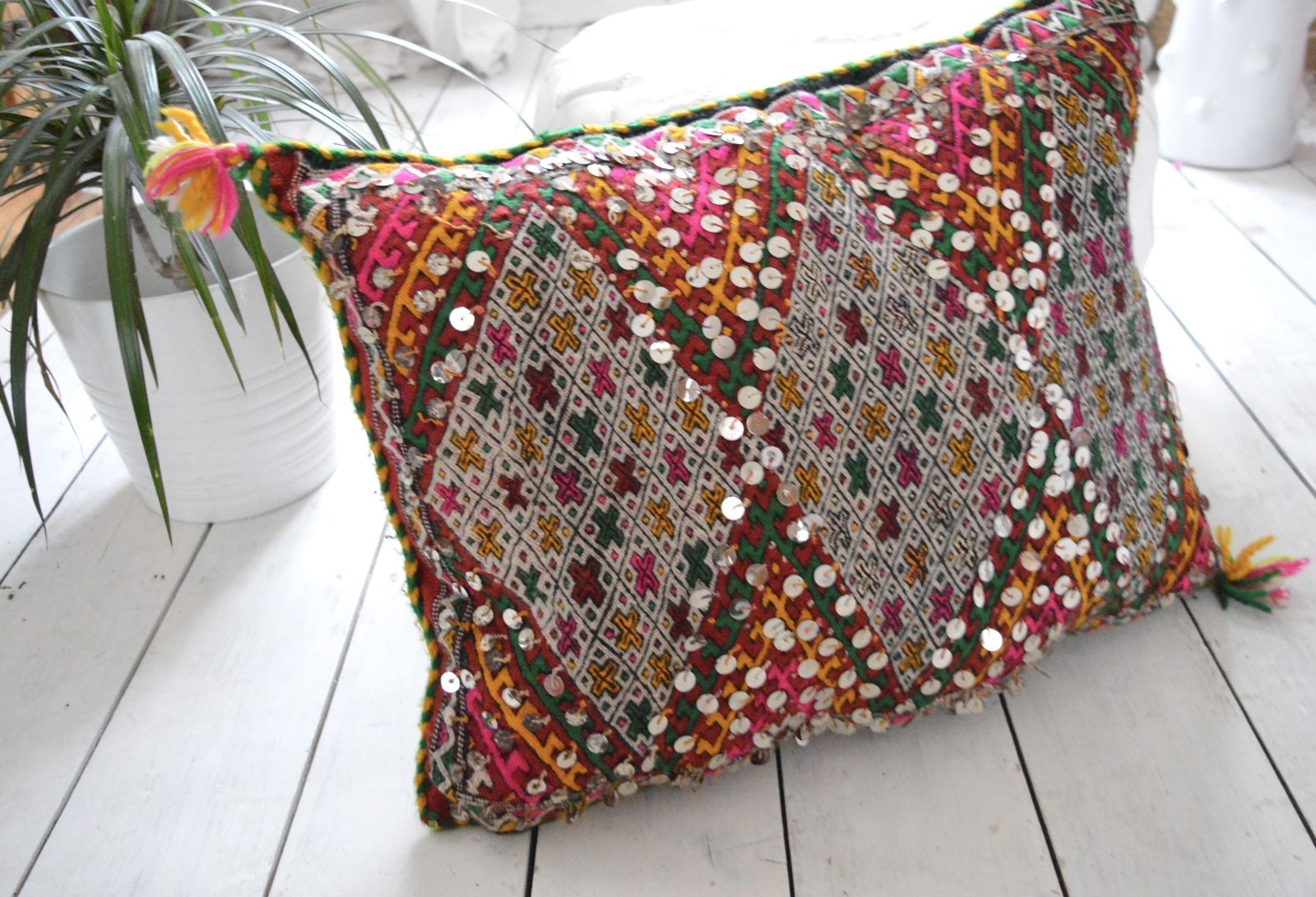 Xl Vintage Moroccan Berber Pillow 46 Cm X 59 Cm Tribal Cushion Cover photo furniture