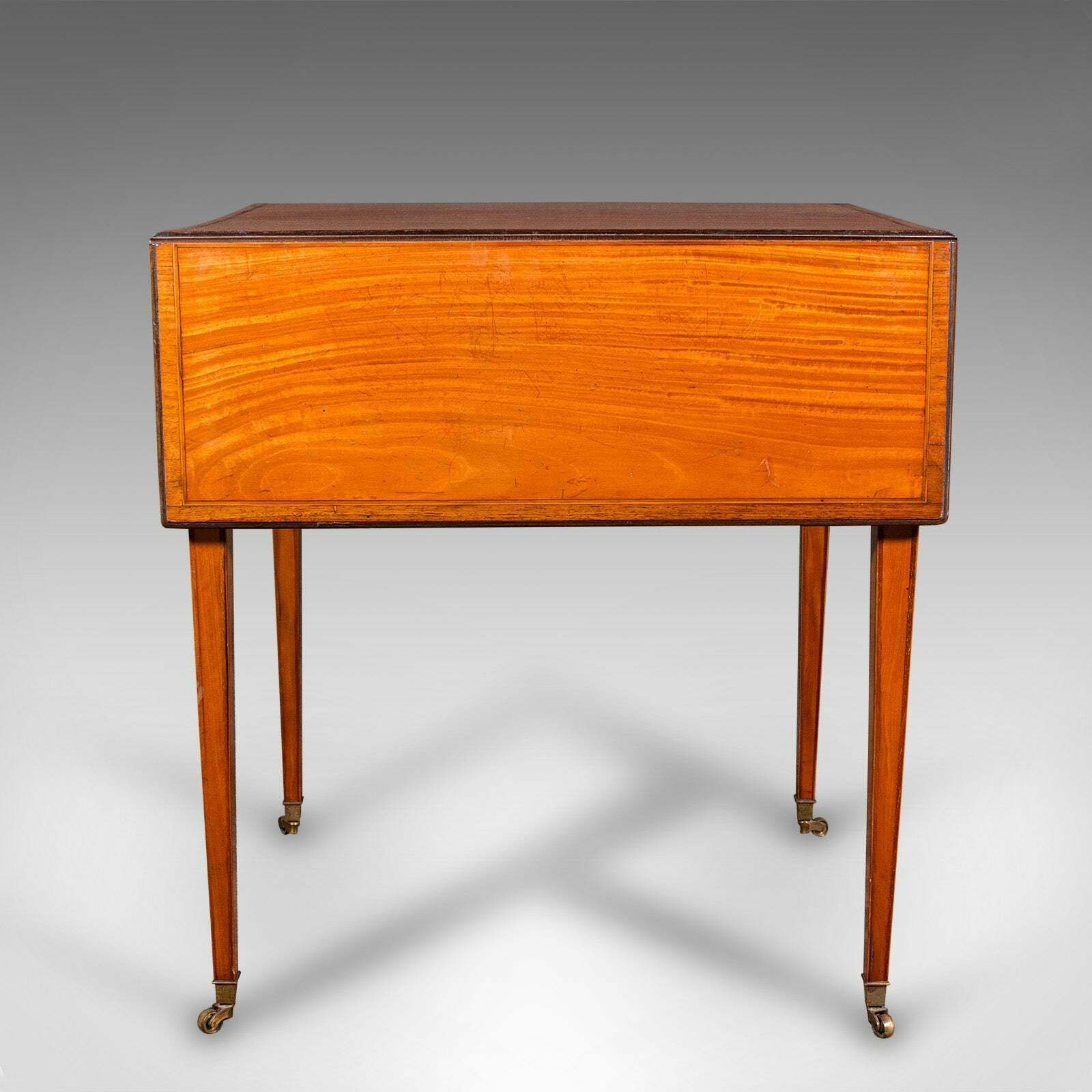 Small Antique Pembroke Table, English Satinwood, Occasional, Williamson, Regency photo buy