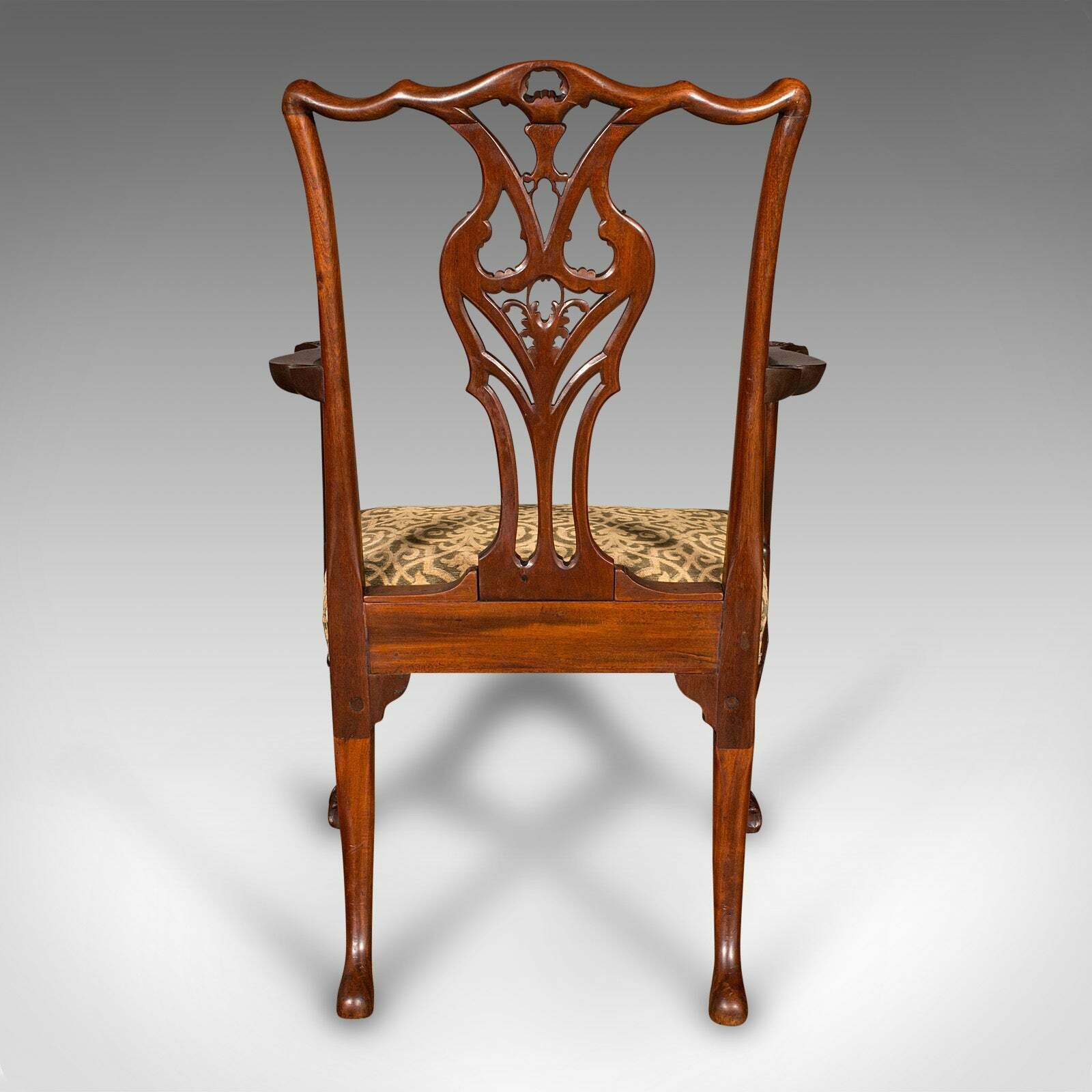 Antique Drawing Room Armchair, English, Elbow Chair, Chippendale Revival, C.1900 photo 985.0
