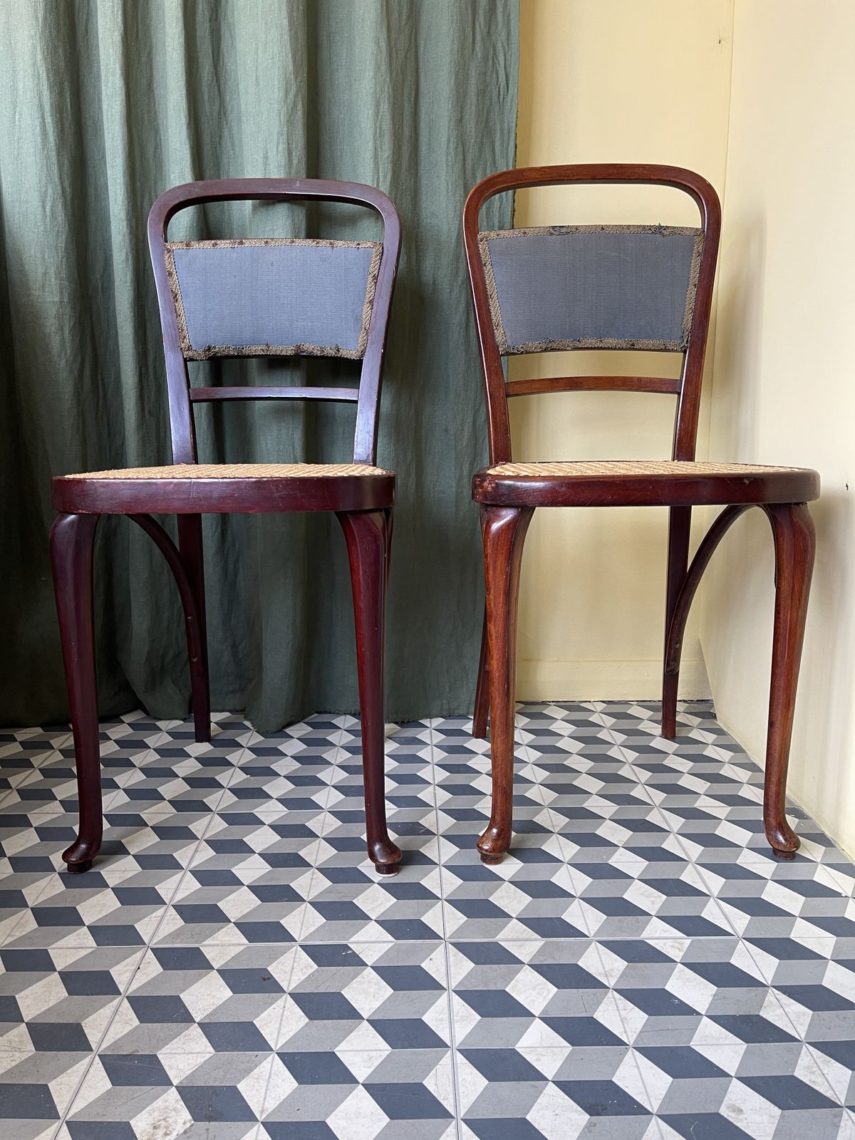 photo buy Pair Of Original Bentwood Thonet Chairs Model No 461