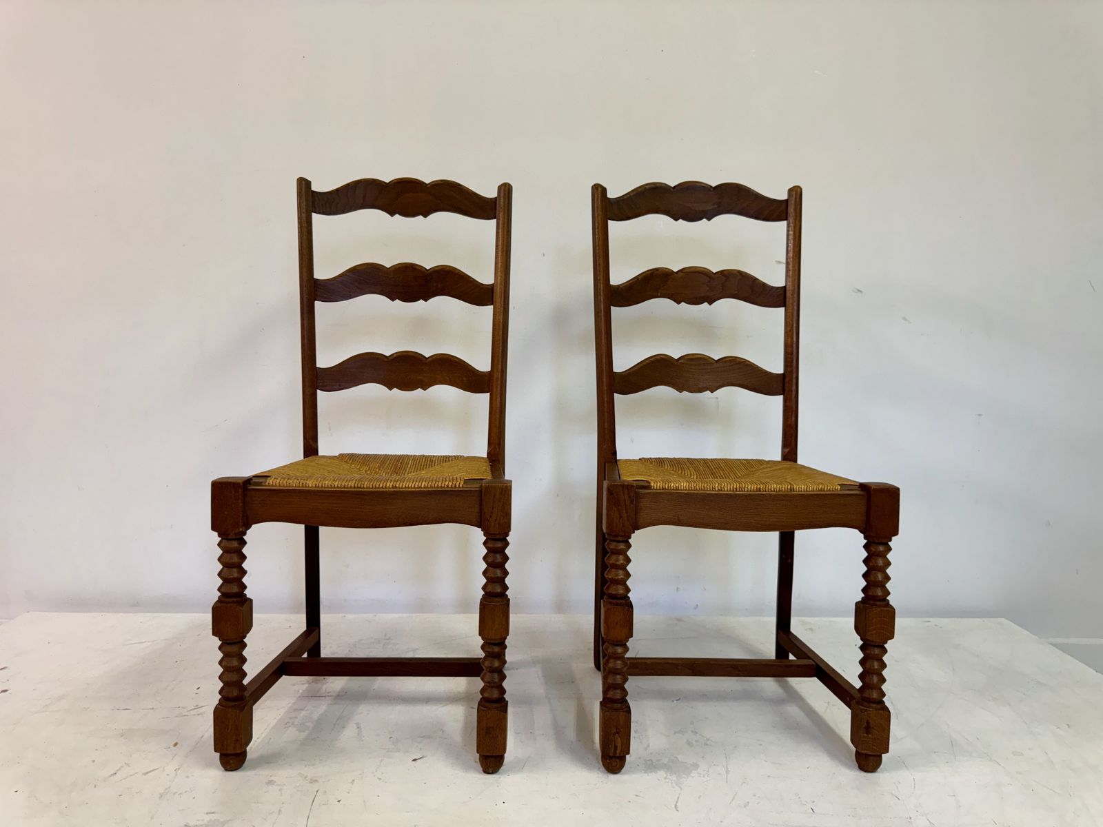 Pair Of 1950s French Side Chairs In The Style Of Charles Dudouyt photo furniture