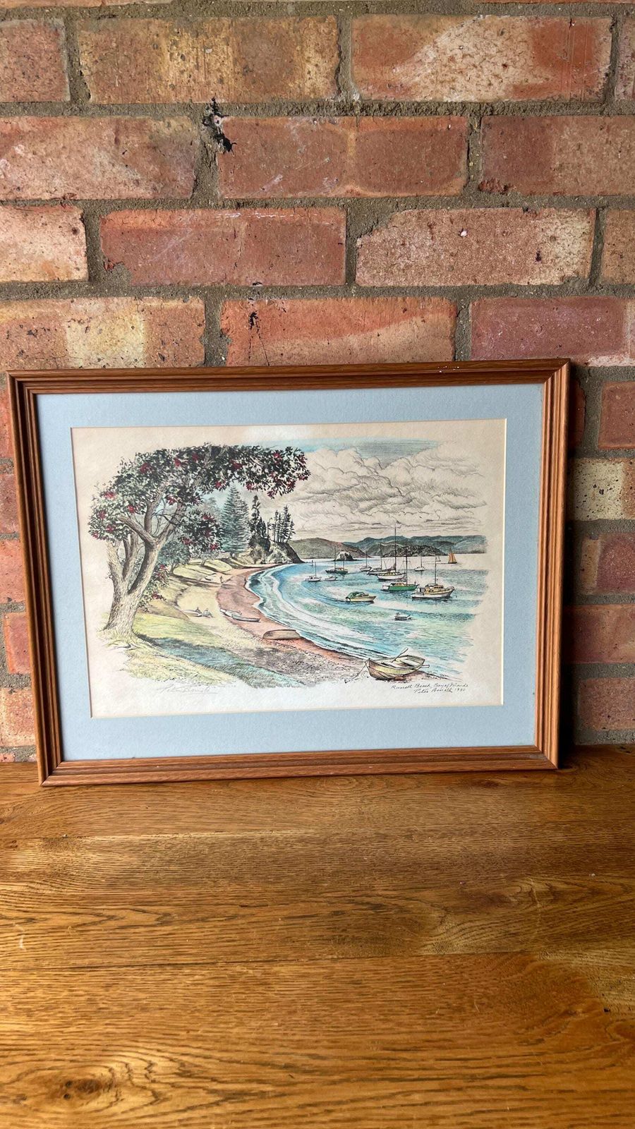 photo furniture Signed Peter Arnold   Russell Beach 1980’s Hand Coloured Reproduction Picture