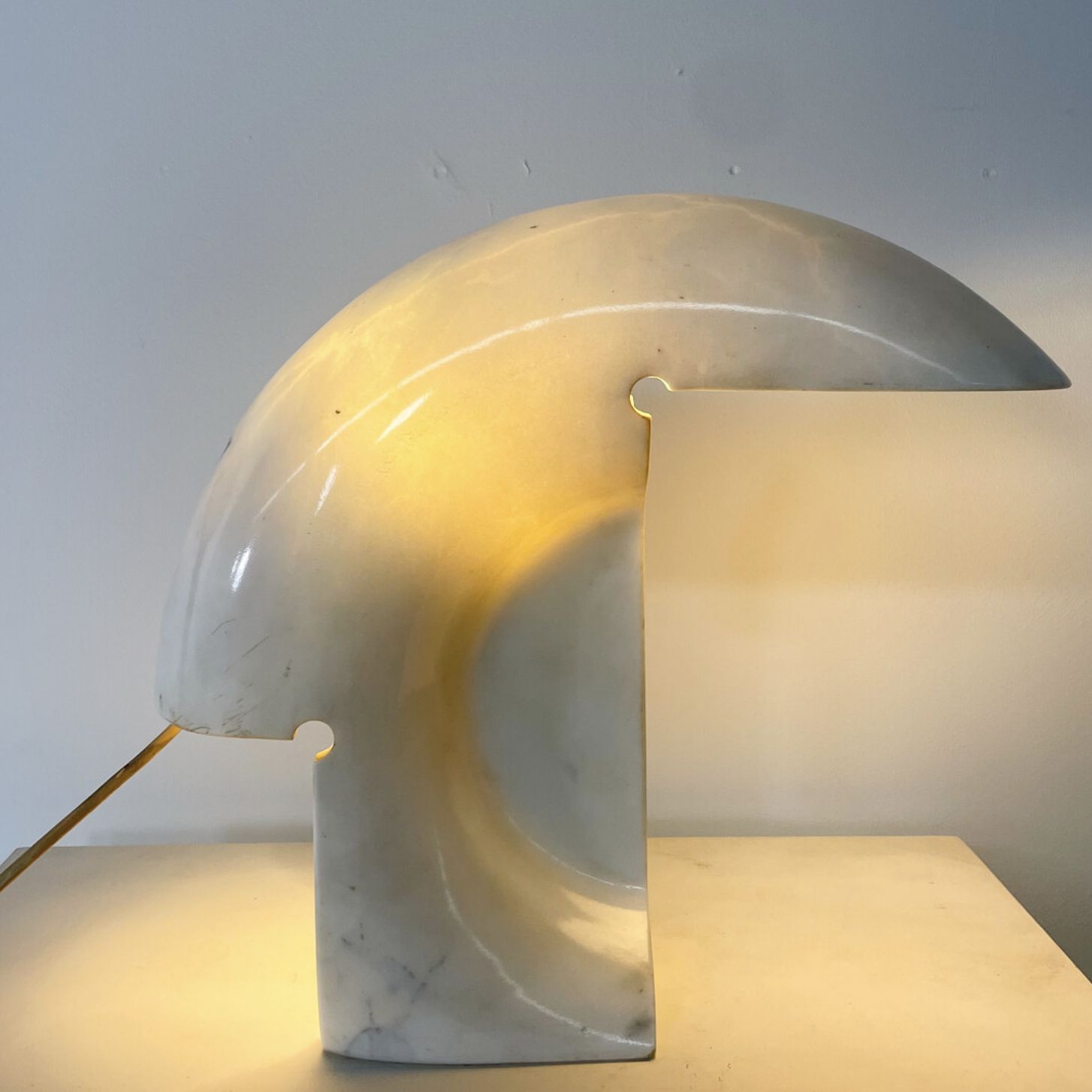 Biagio Table Lamp By Tobia Scarpa For Flos, Marble, Italy, 1970s photo Lighting
