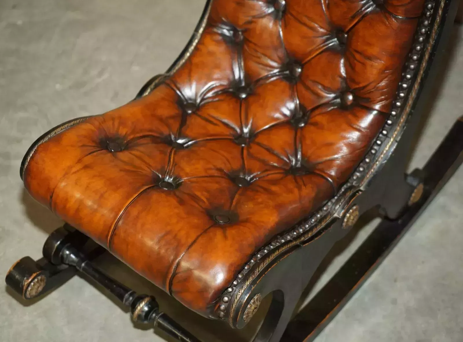 Fully Restored Antique Victorian Aesthetic Movement Chesterfield Rocking Chair photo Furniture