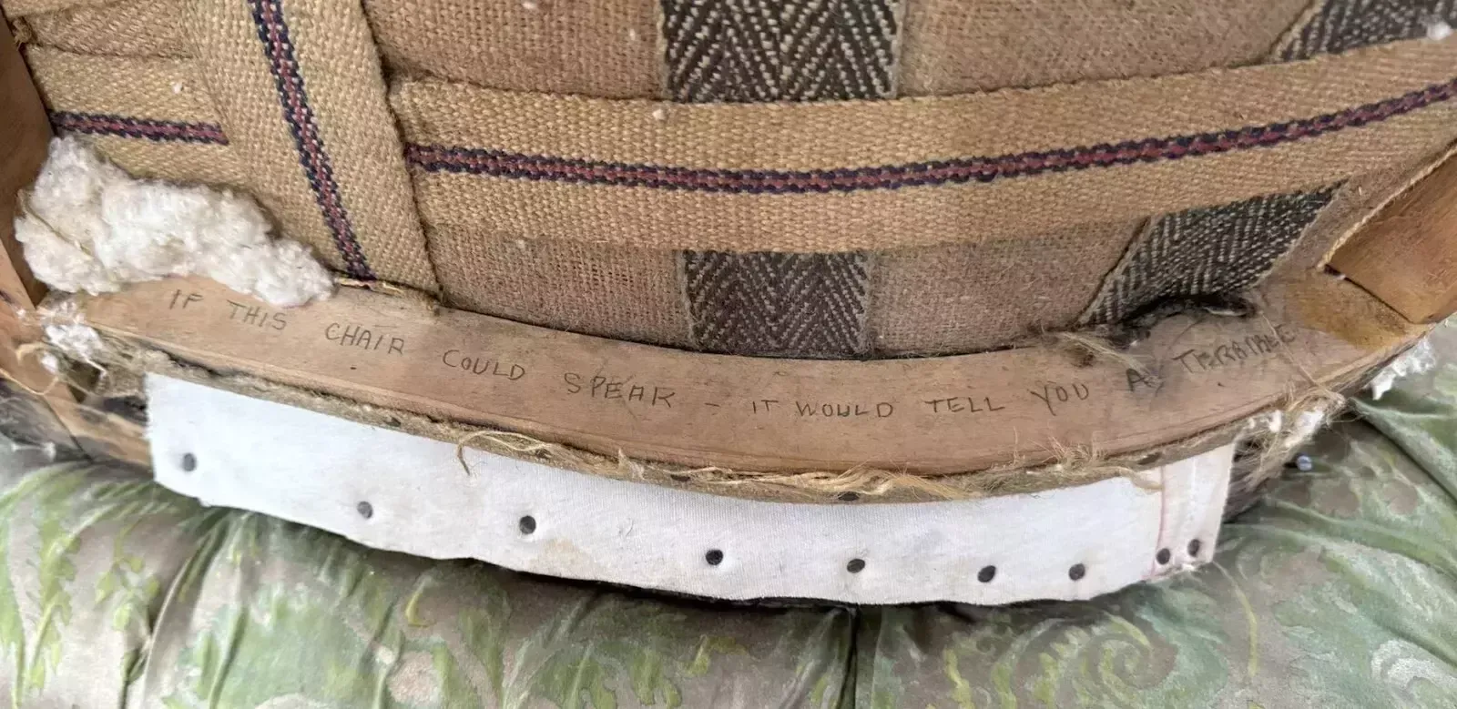 Survivor Of 1940 German Air Raid Restored Victorian Chesterfield Captains Chair photo furniture