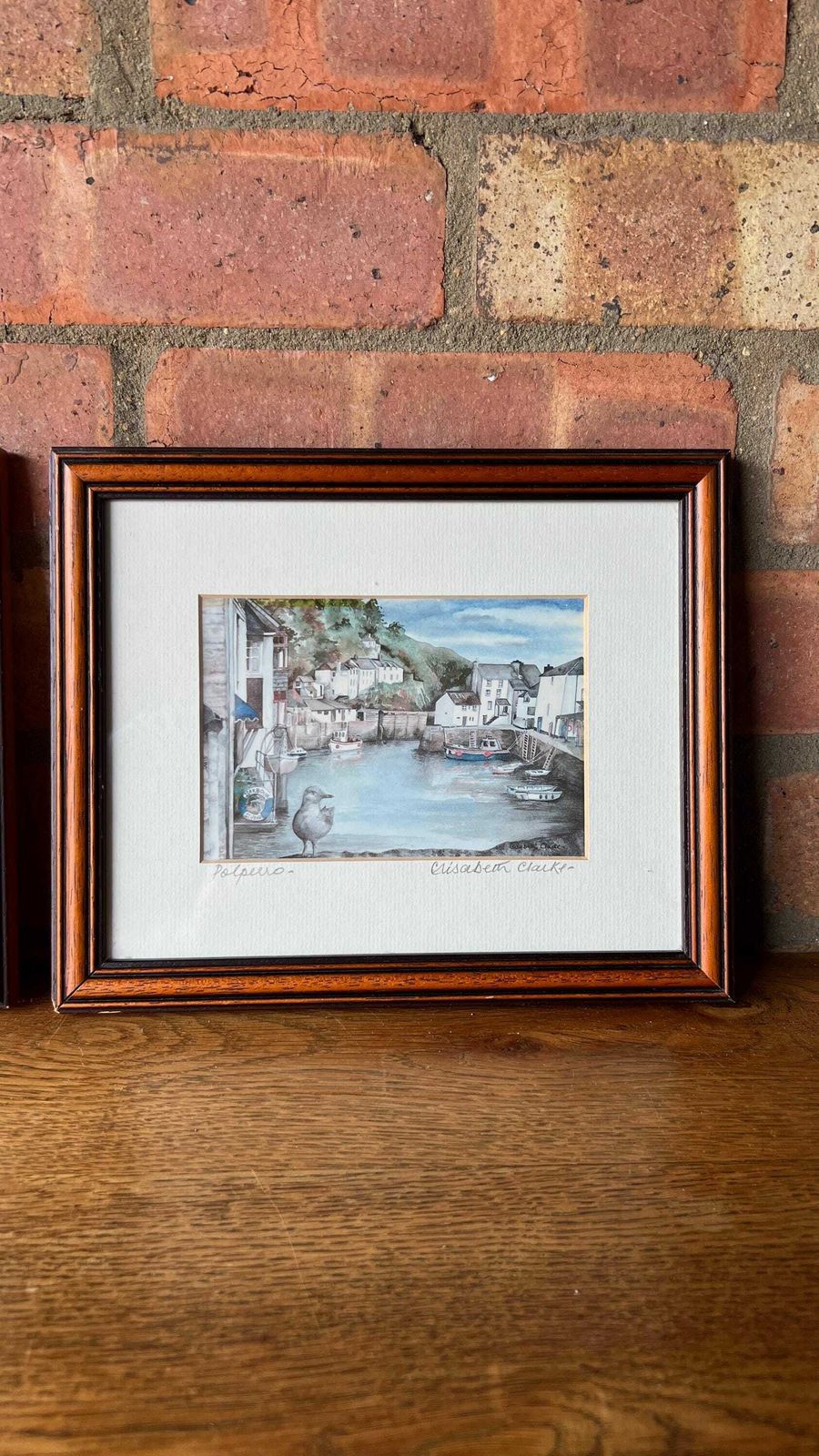 A Set Of Two Vintage Elisabeth Clarke Legacy Edition Pictures Of Cornwall Harbours photo for sale