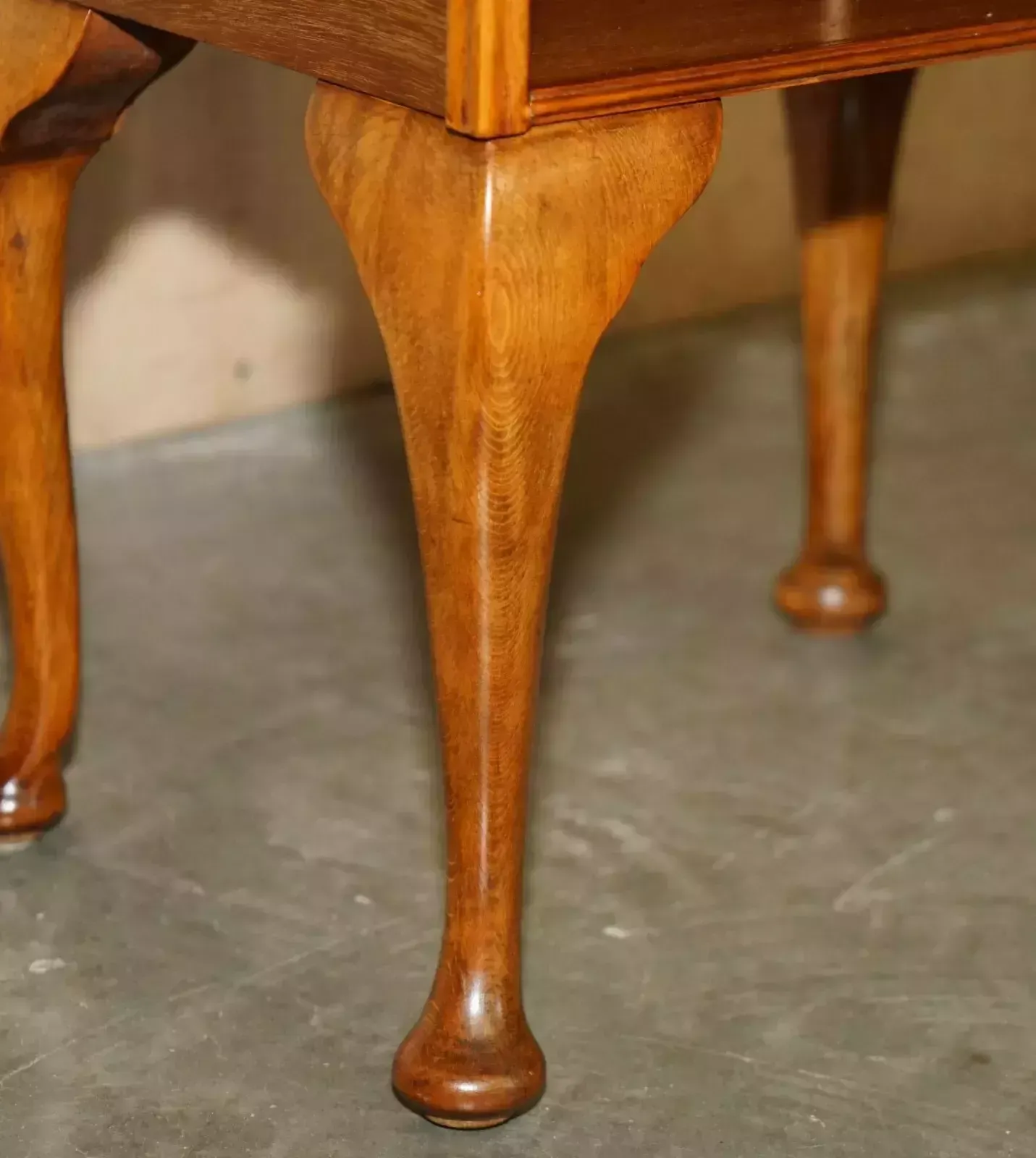Pair Of Mid Century Modern Beech & Walnut Bedside Side End Lamp Wine Tables photo vintage