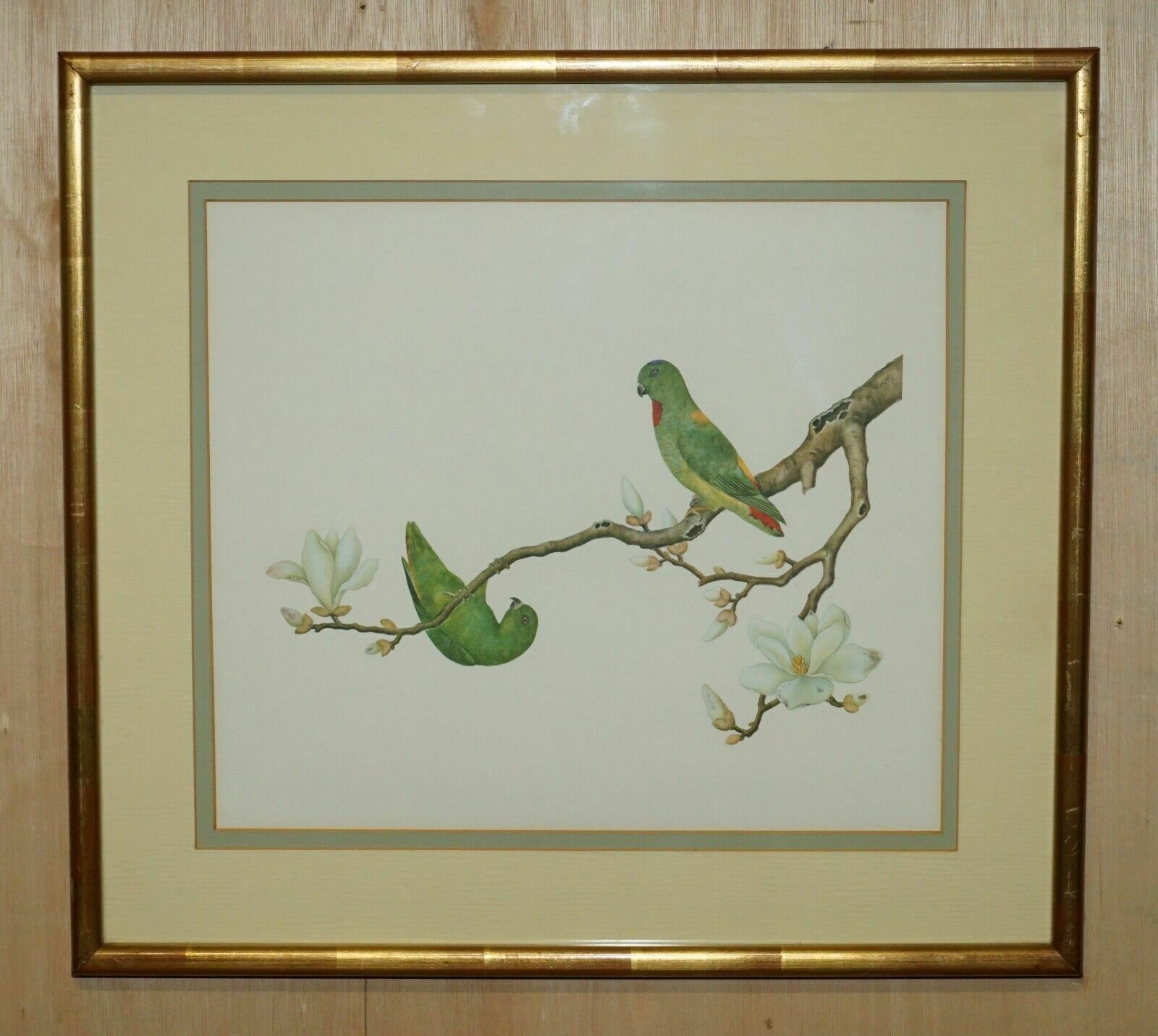 photo buy Five Chinese Ch'ien Lung Period 1736 1796 Watercolour Bird Piantings Framed
