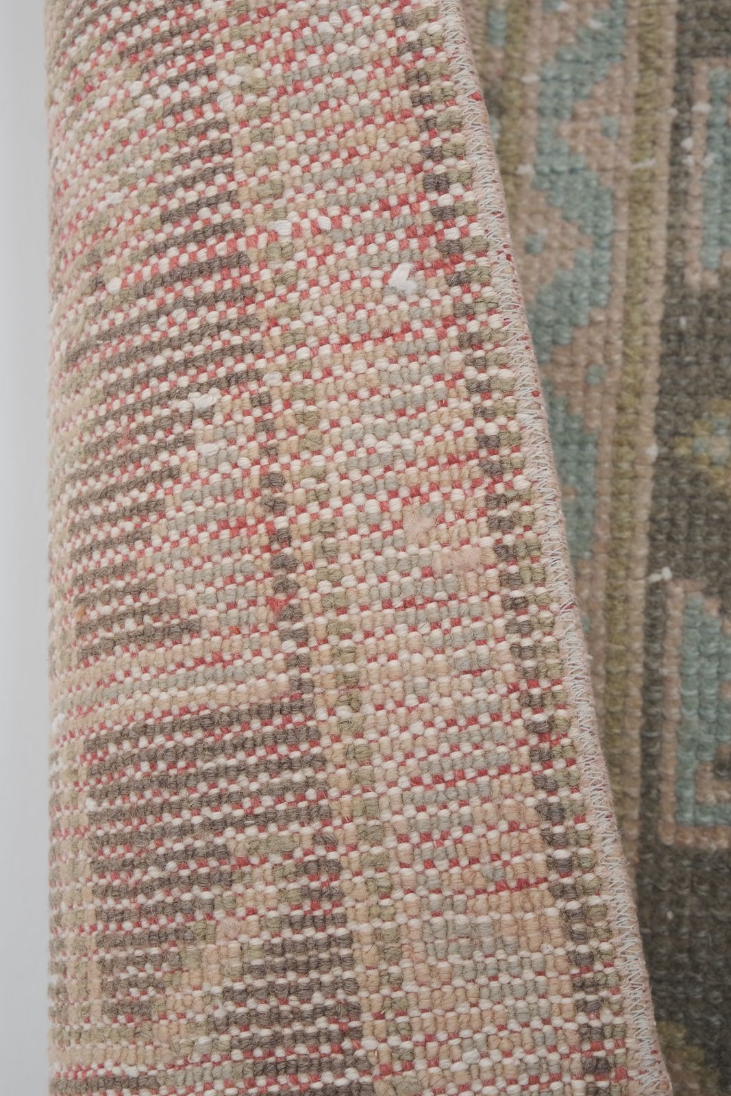 1970s Vintage Turkish Oushak Brown Wool Runner 1'9" X 8'6" photo vinterior