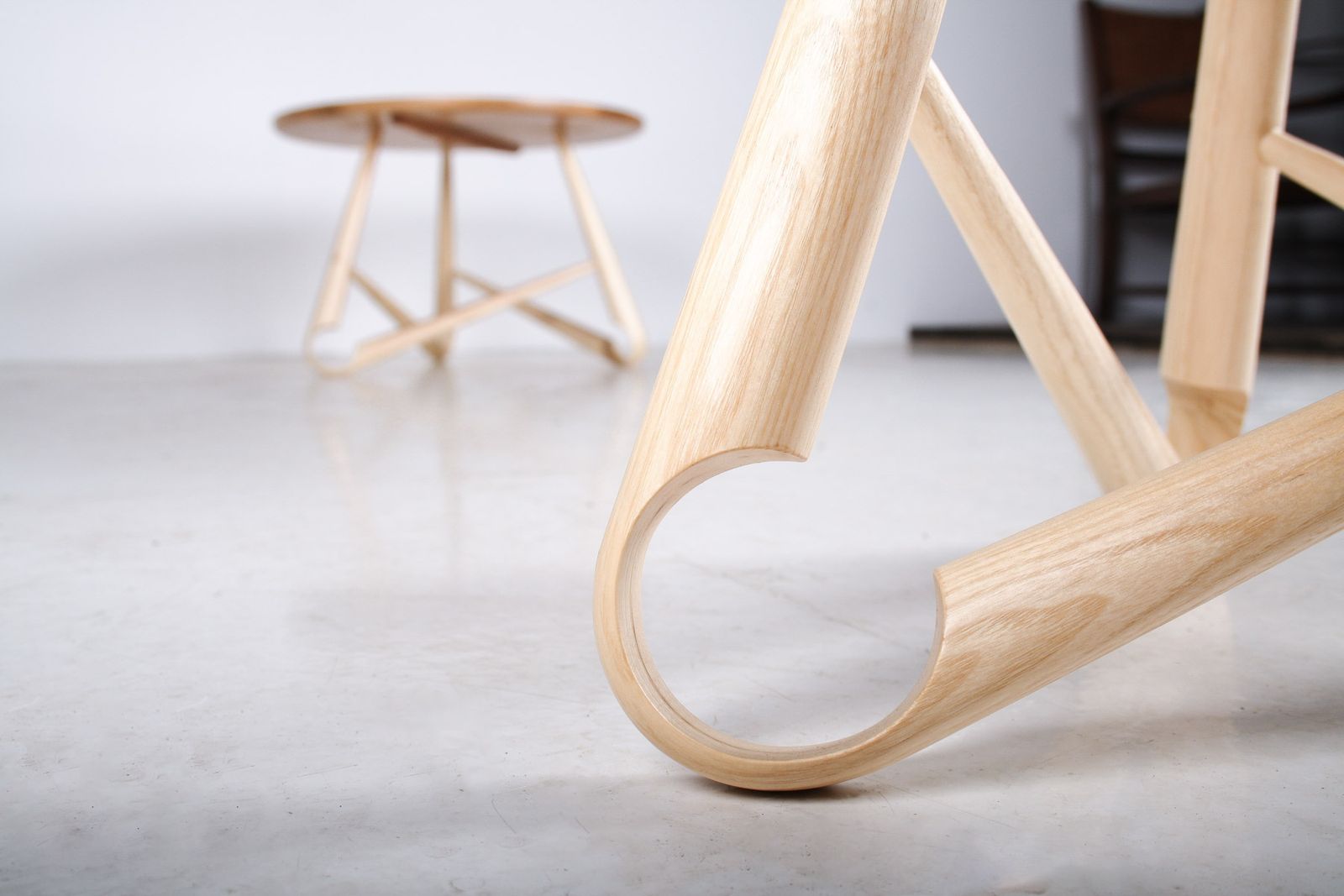 Handcrafted Bentwood Side Table ‘Sŵs’ Collection – By Welsh Artist Dylan Glyn photo vinterior