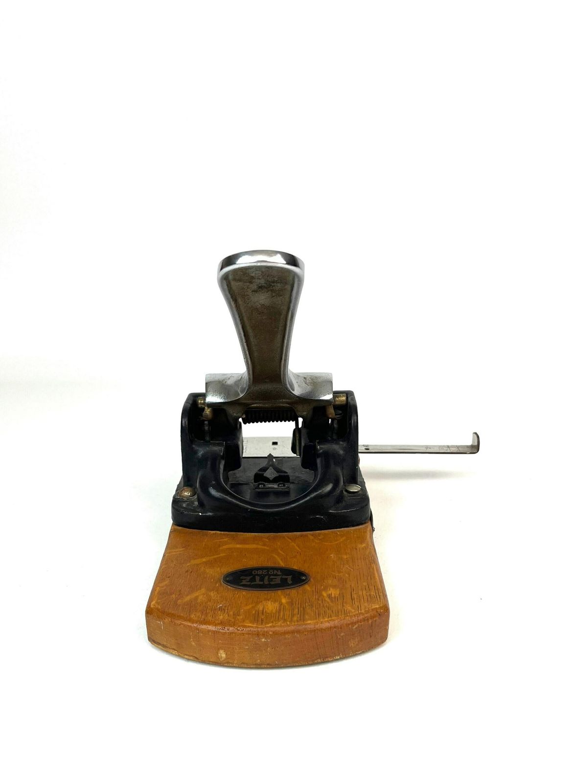 Rare Large Streamline Bauhaus Perforator Art Deco Office By Leitz No 280 Germany 1930 photo vinterior