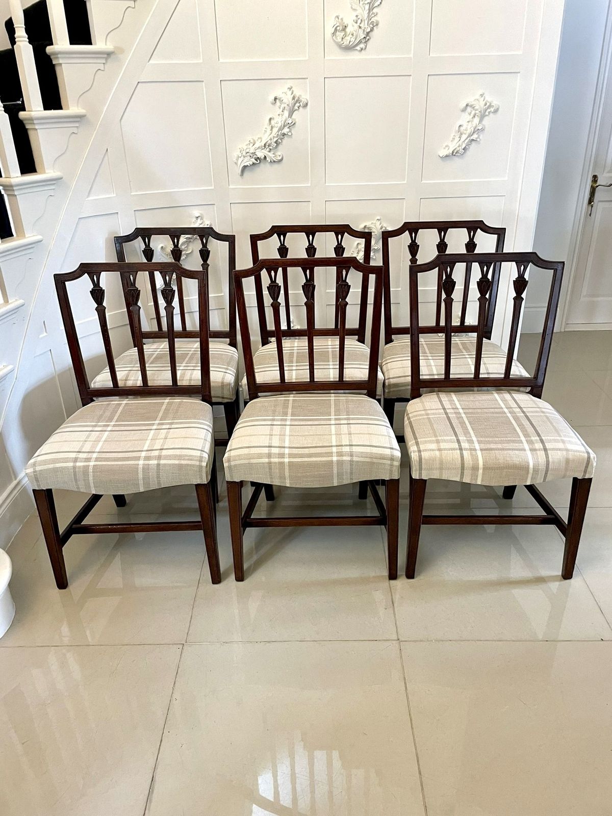 Fine Set Of 8 Antique 18th Century Mahogany Dining Chairs photo buy