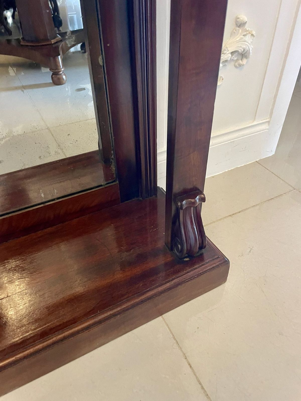 Fine Pair Of Antique Quality Mahogany Console Tables photo furniture