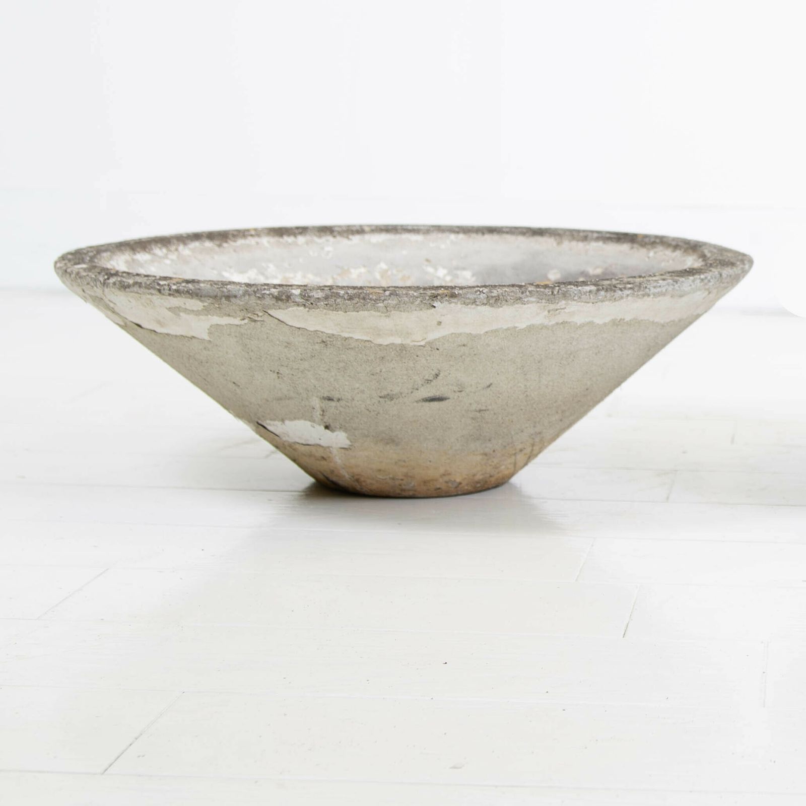 Pair Mid Century Conical Dish Shaped Garden Planters C1970s photo for sale