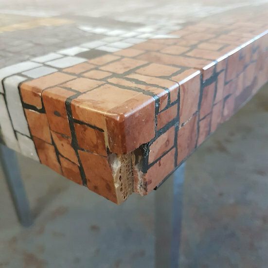 Large Terrazzo Coffee Table Circa 1960s photo vinterior