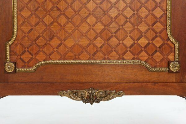 Louis XVI Display Cabinet In Marquetry With Light, France, 1850s photo vintage