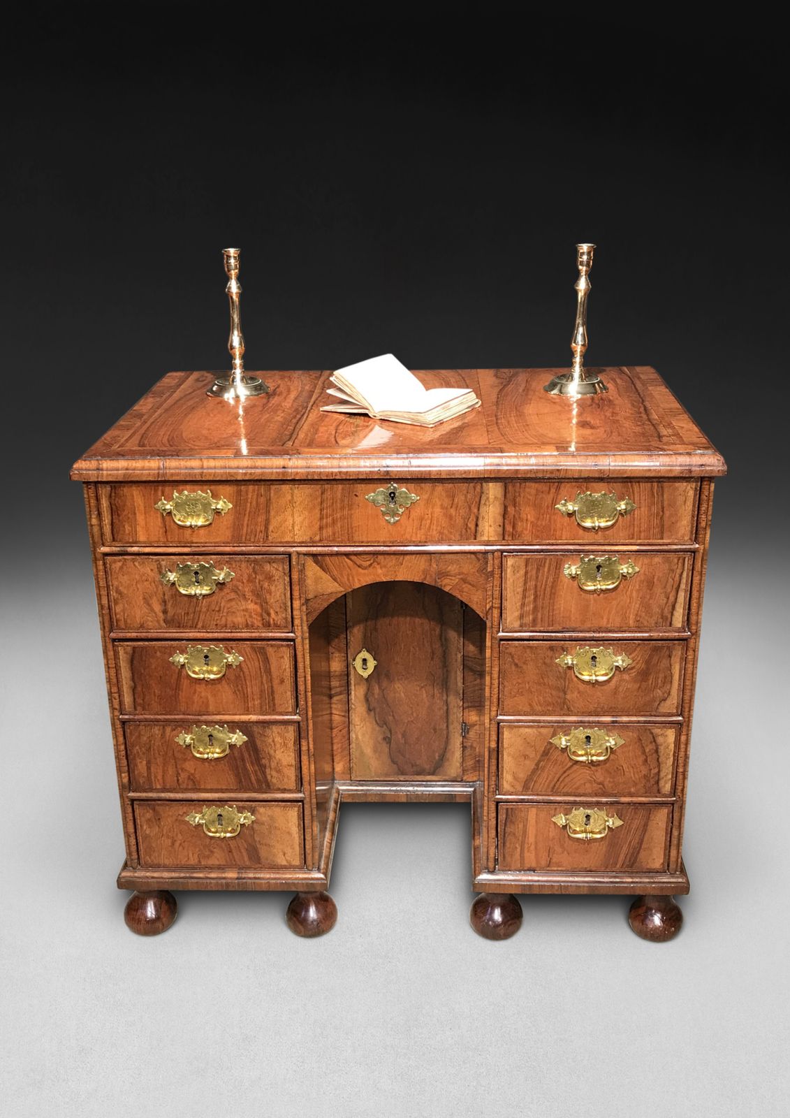 William And Mary Period Walnut Kneehole Desk photo furniture