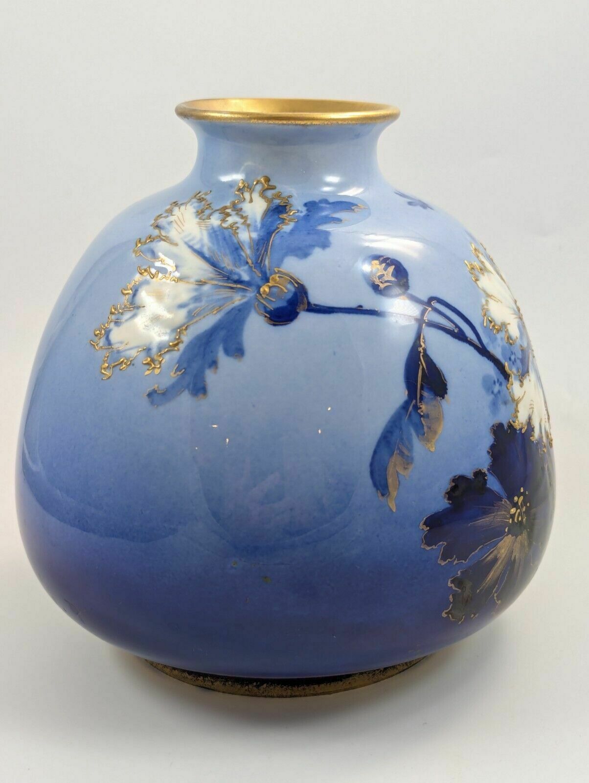 Antique Porcelain Blue Vase By Ernst Wahliss, Vienna, C. 1894 1900 photo 300.0