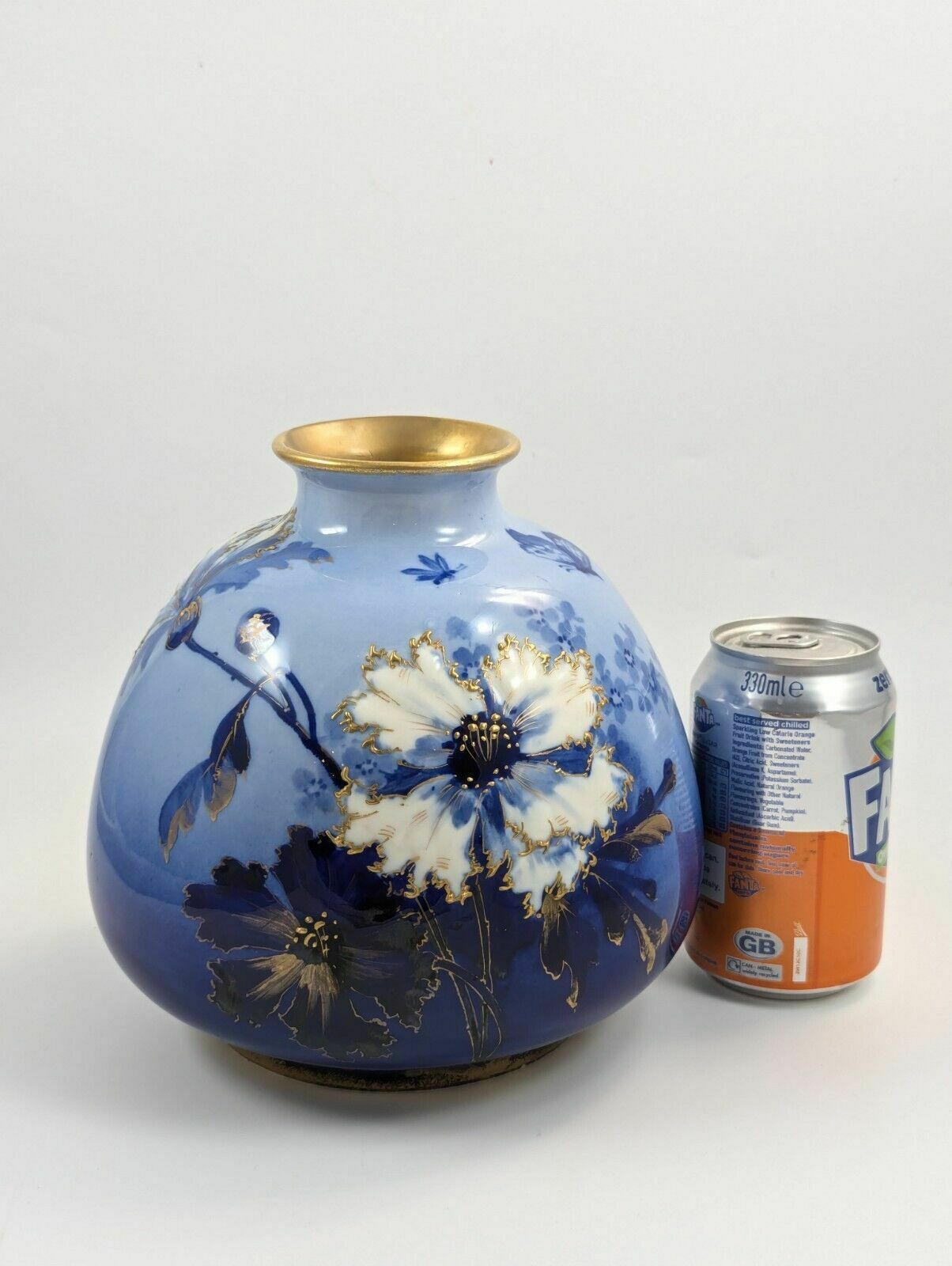 Antique Porcelain Blue Vase By Ernst Wahliss, Vienna, C. 1894 1900 photo buy