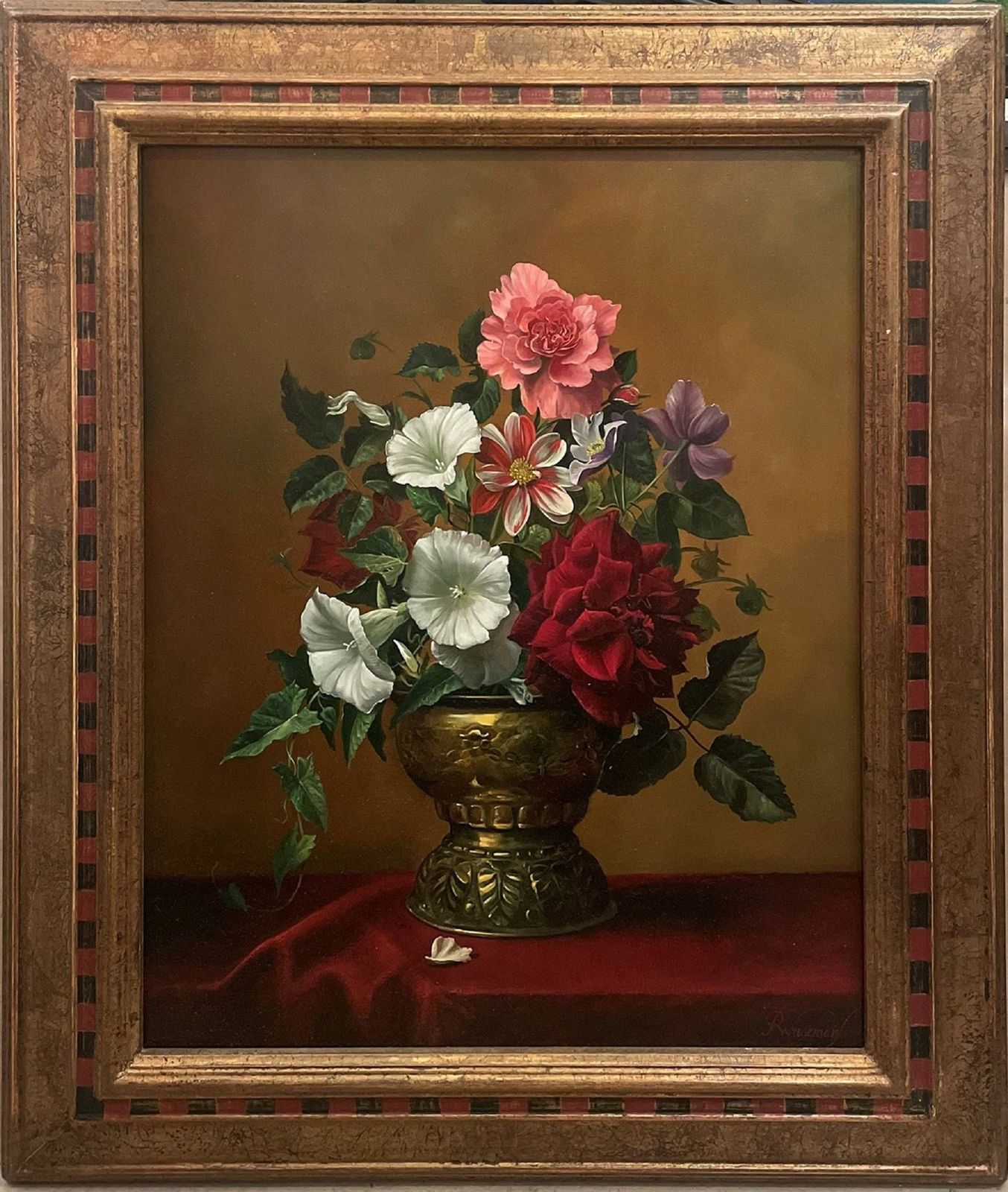 Pieter Wagemans (1879   1955) 'Roses And Convolvus'