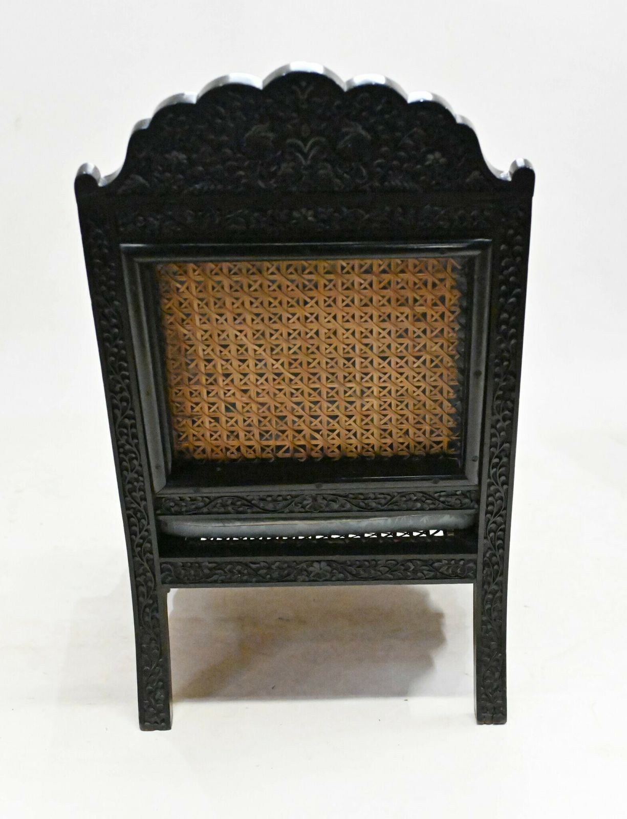 photo for sale Colonial Settee Arm Chairs Antique India 3 Piece Suite Padauk Wood