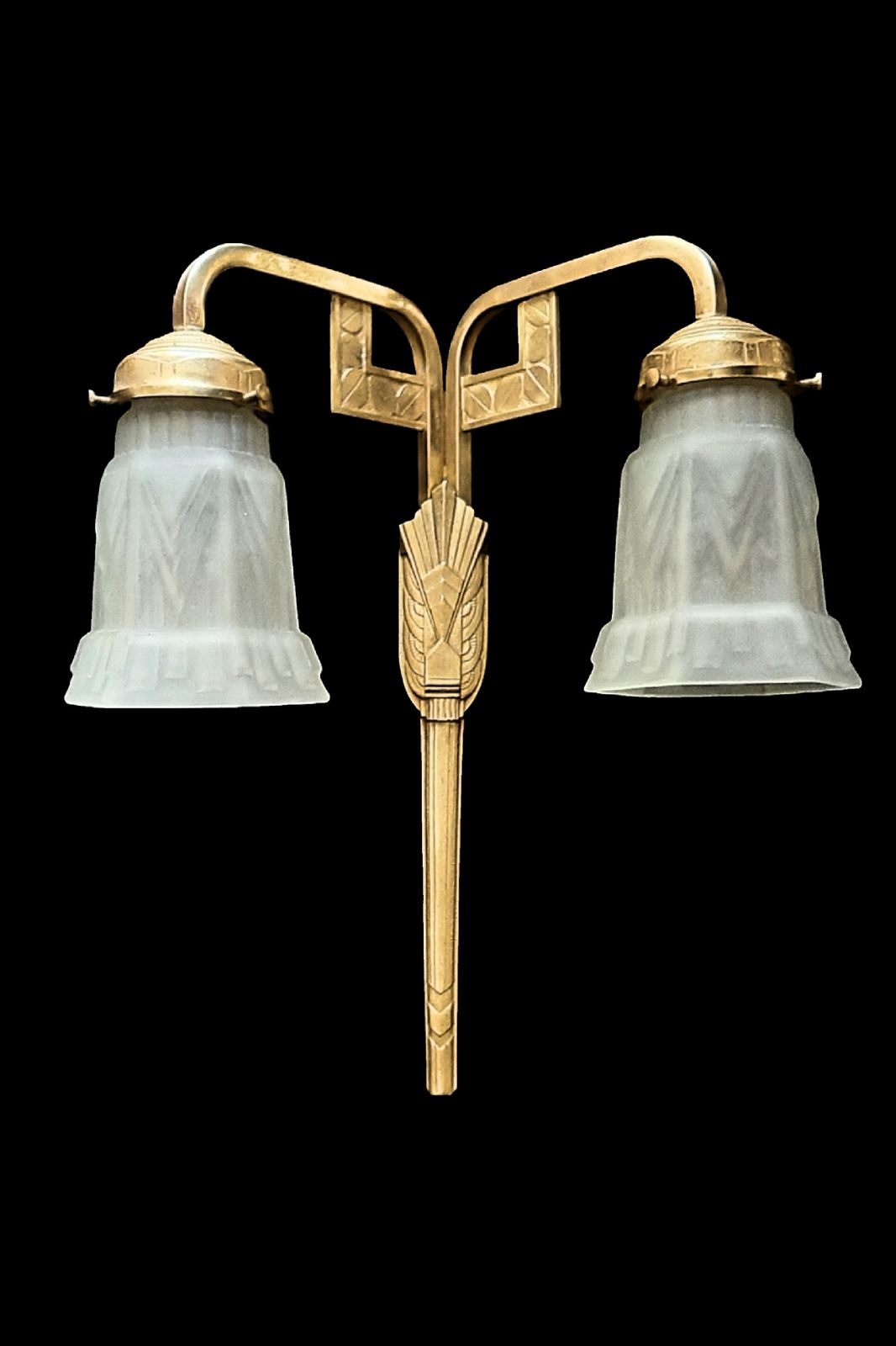 Art Deco Large Wall Sconce Stunning Geometric Design France C 1930s photo buy