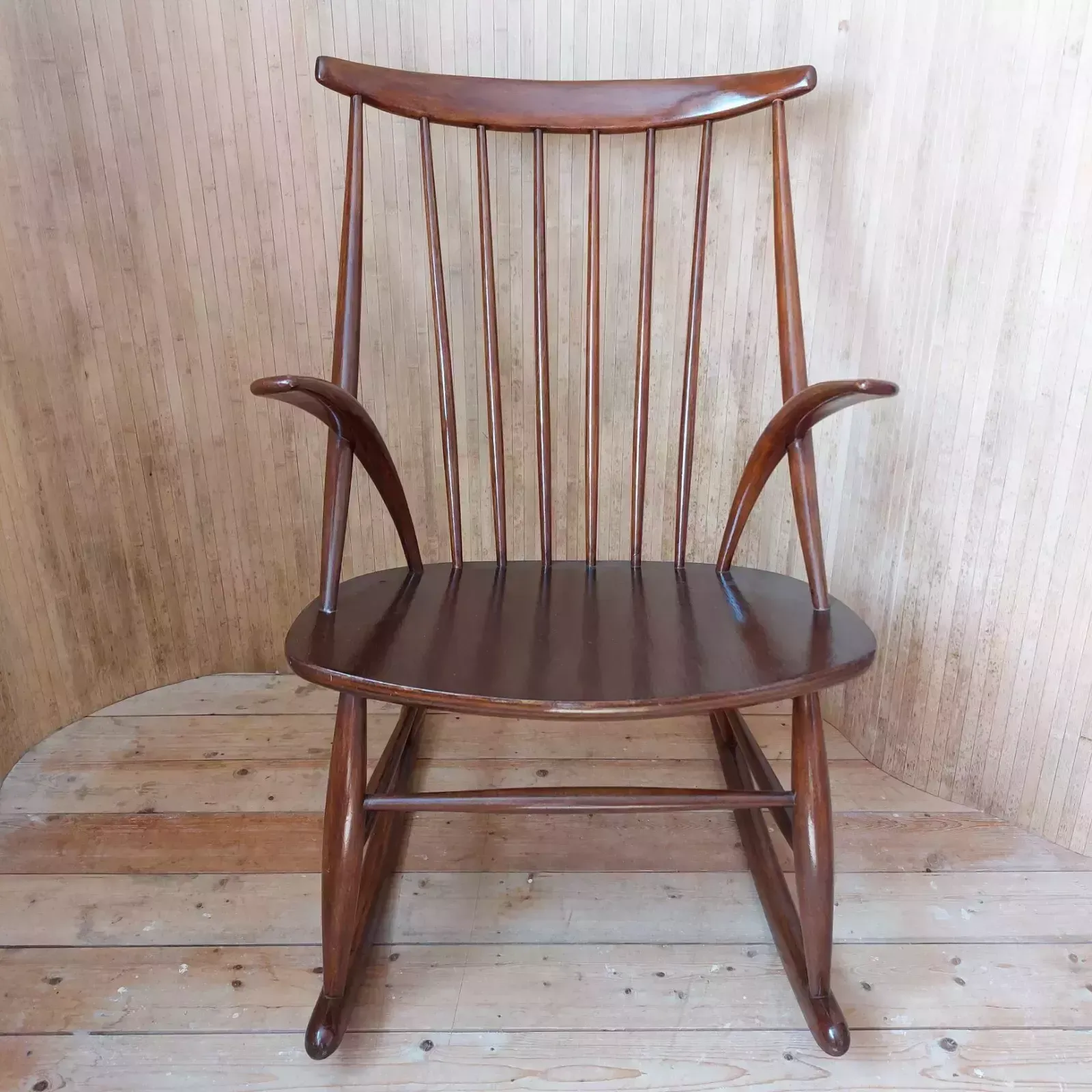 Fab Vintage Mid Century Danish Iw3 Rocking Chair Illum Wikkelso Niels Eillerson photo furniture