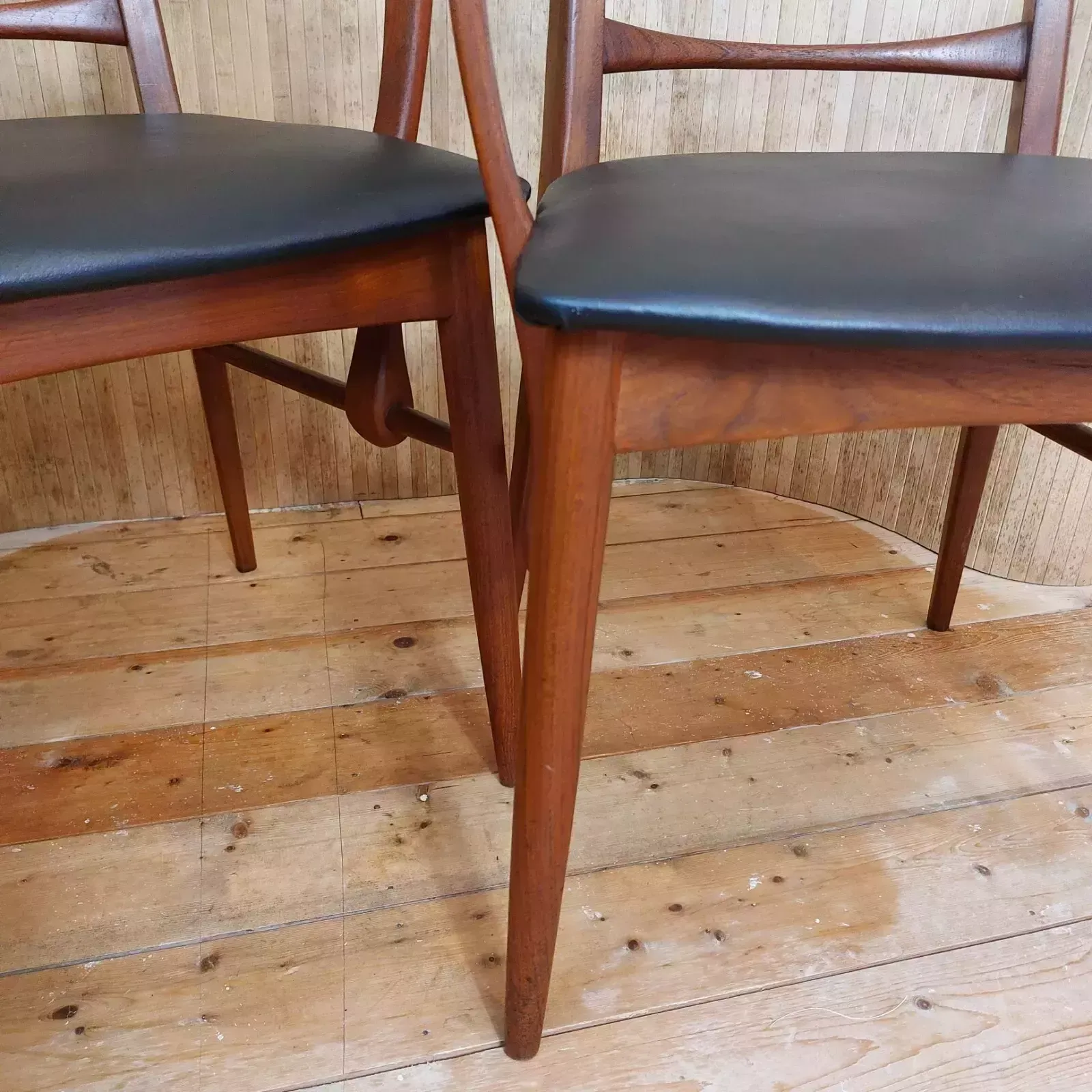 photo furniture Fab Mid Century Danish 1960s Niels Koefoed Hornslet Lis Teak Chairs  2 Available