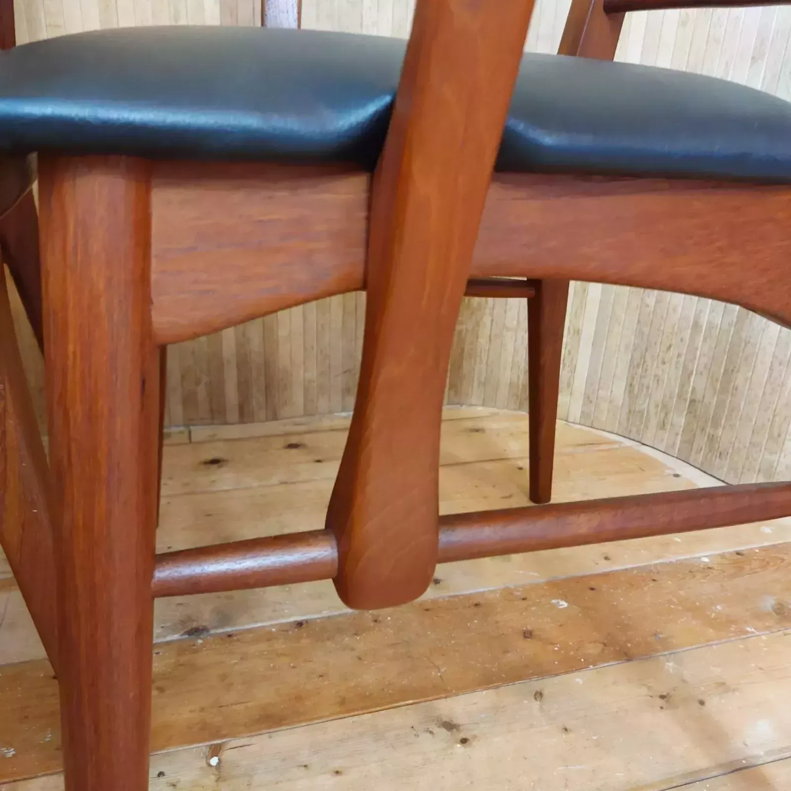 600.0 Fab Mid Century Danish 1960s Niels Koefoed Hornslet Lis Teak Chairs  2 Available photo